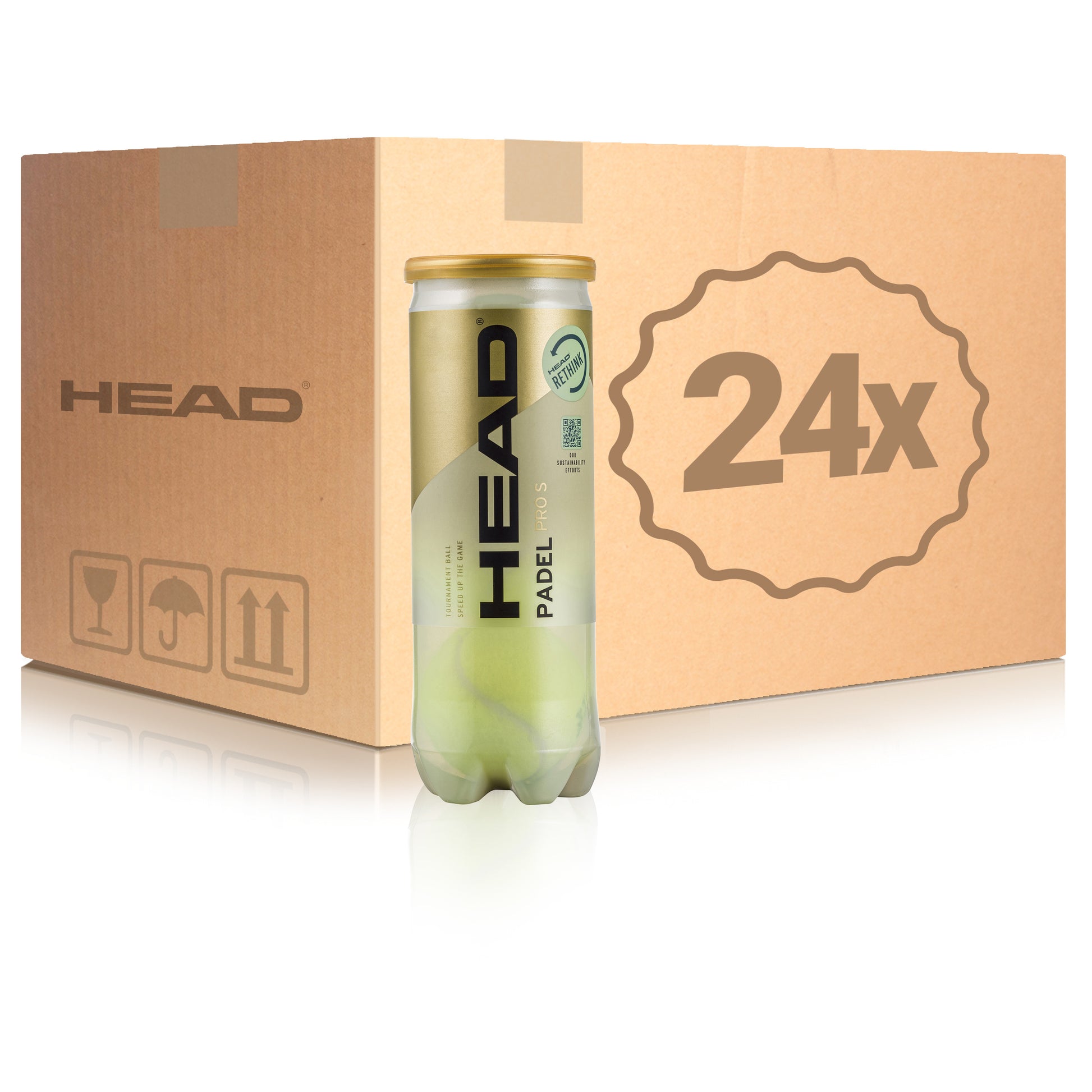 HEAD 24x 3er Dose Padel Pro S im Karton