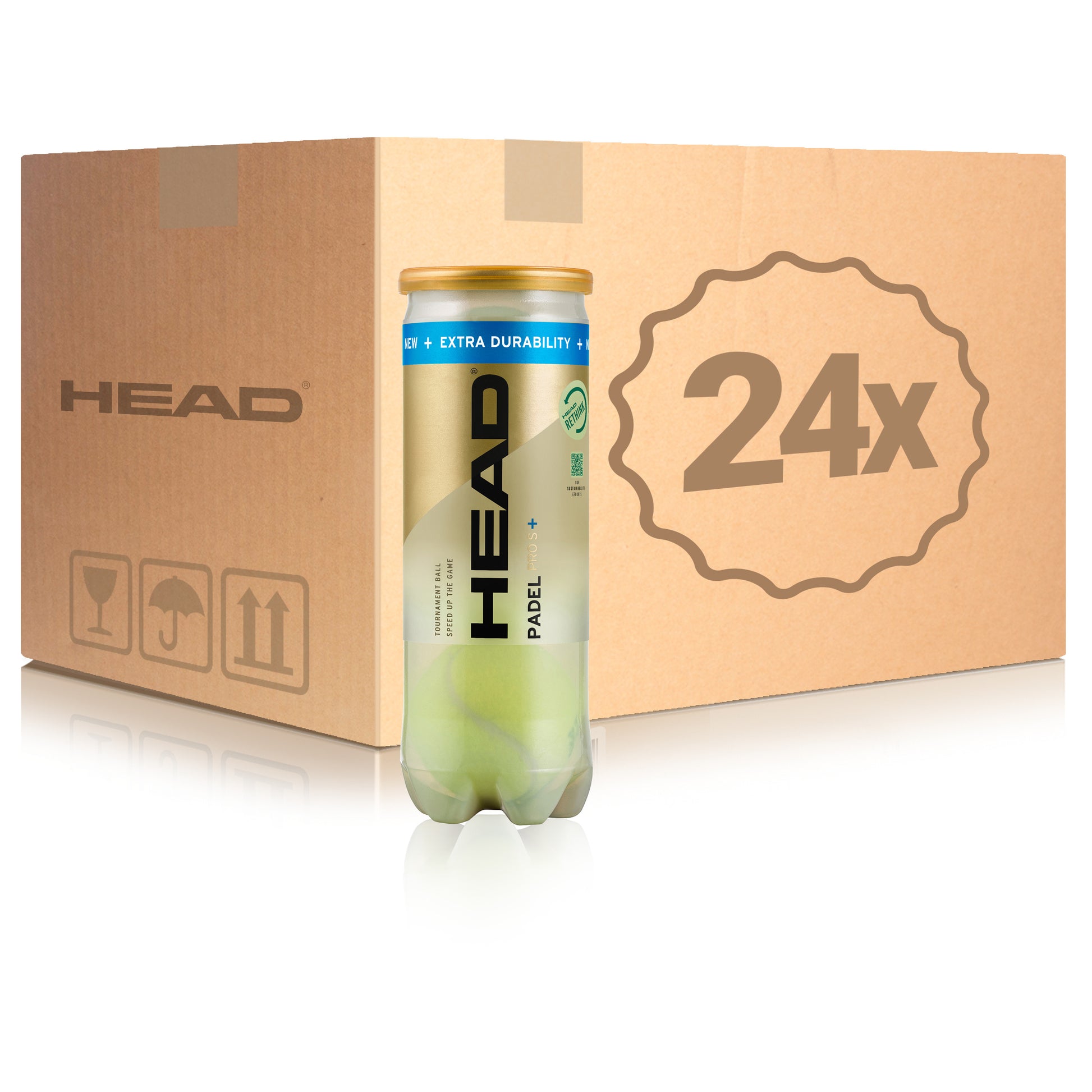 HEAD 24x 3er Dose Padel Pro S+ im Karton