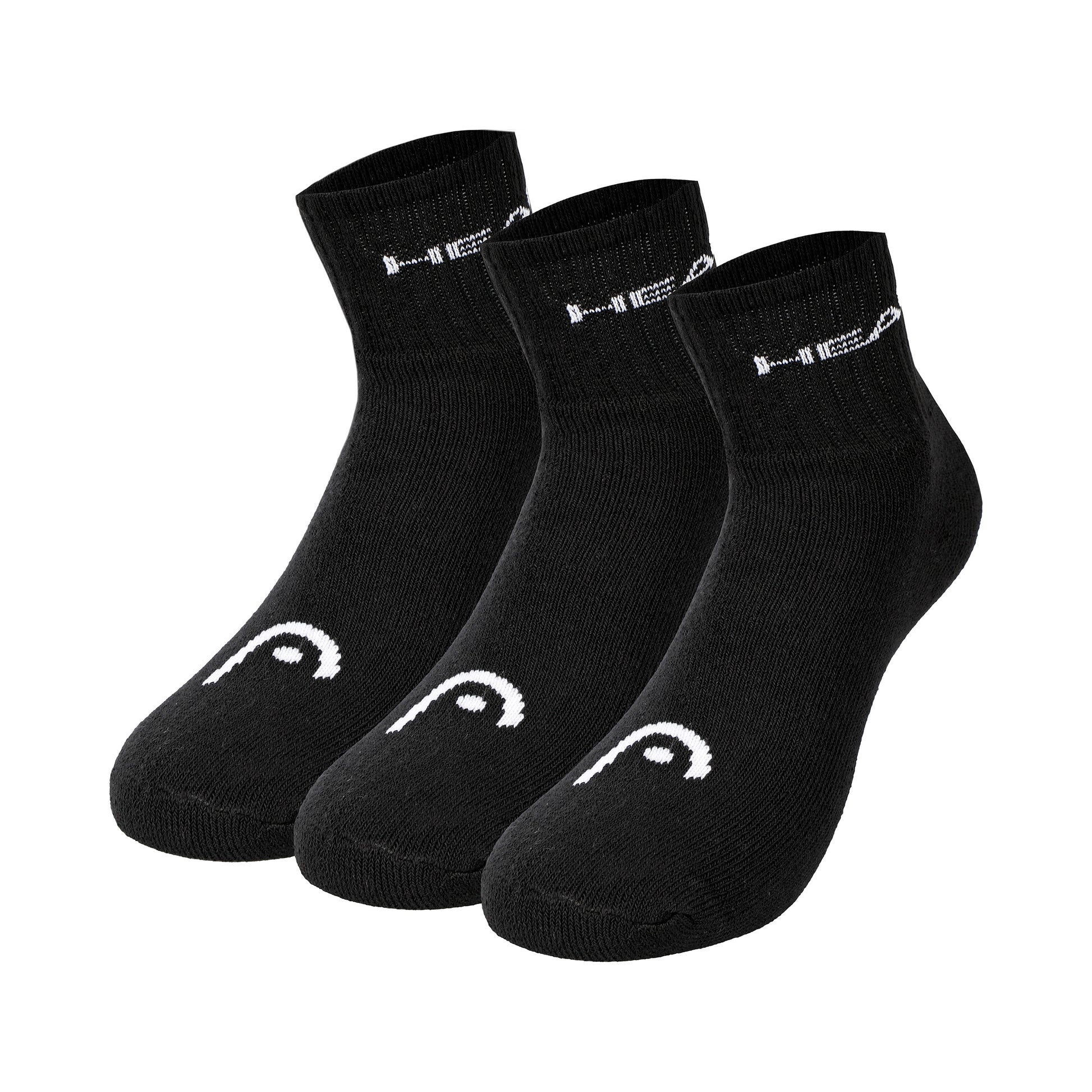 HEAD Short Crew Tennissocken Unisex - schwarz,