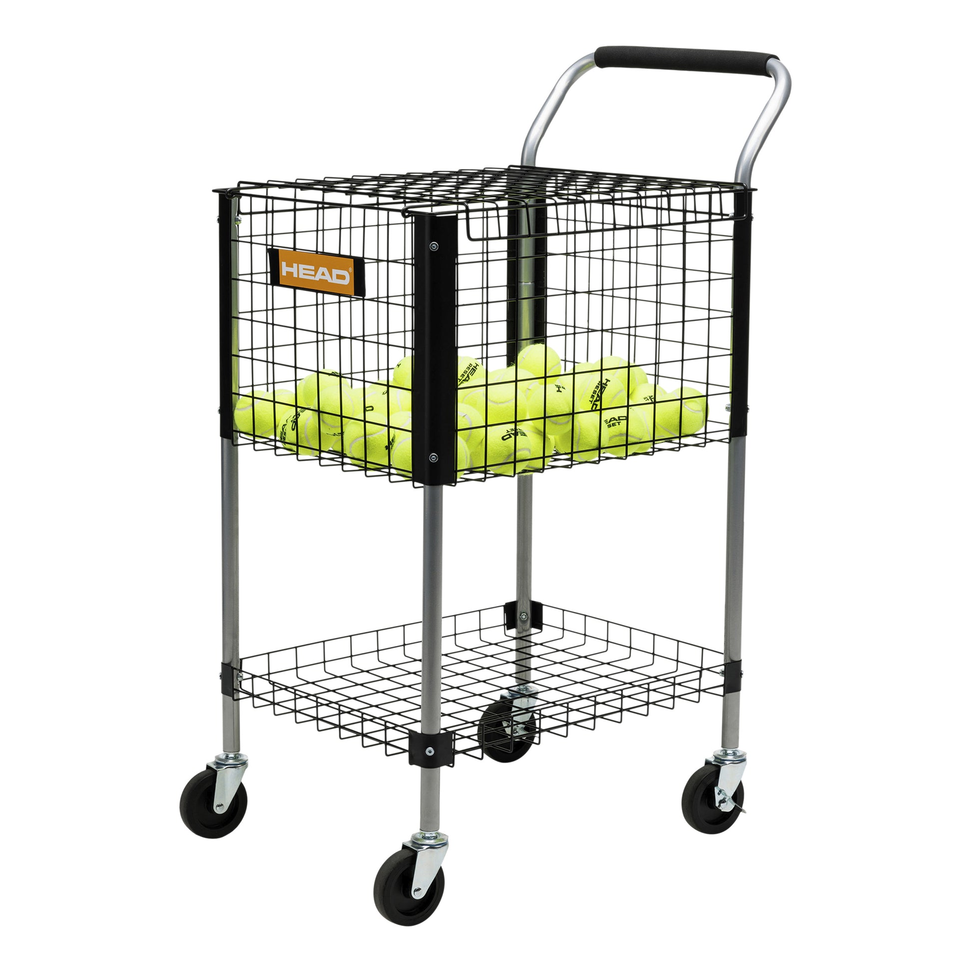 HEAD Ballwagen-Schwarz,Silber
