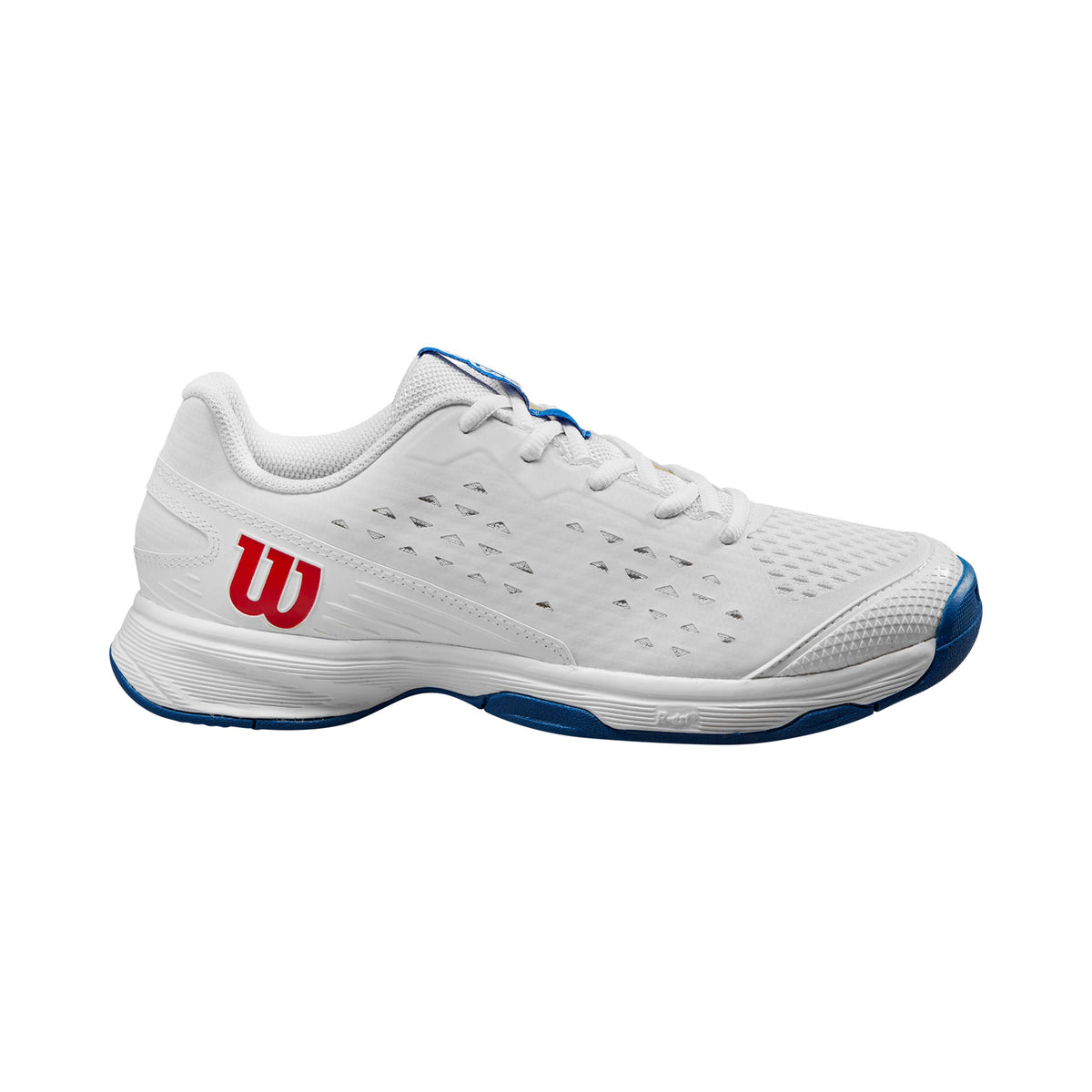 Wilson Rush Pro Allcourtschuh Kinder-Weiß,Blau