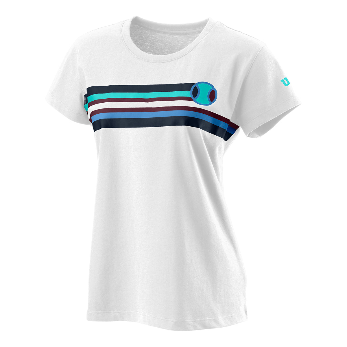 Wilson Tracers Tech T-Shirt Damen - weiß, mehrfarbig