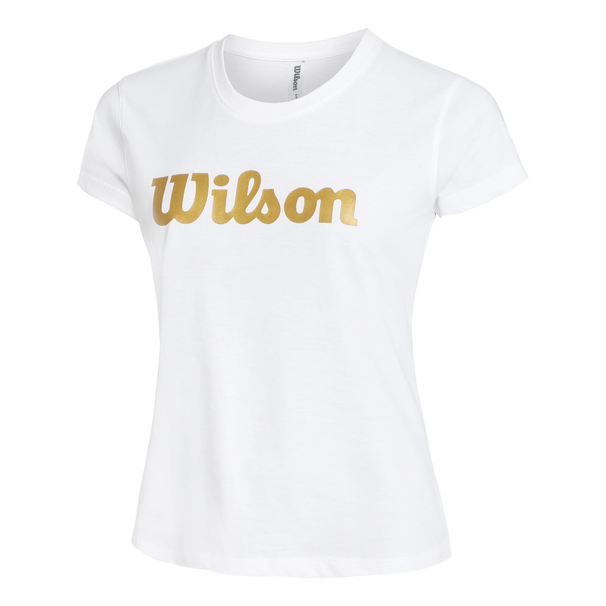 Wilson Script Tech T-Shirt Damen - weiß, gold