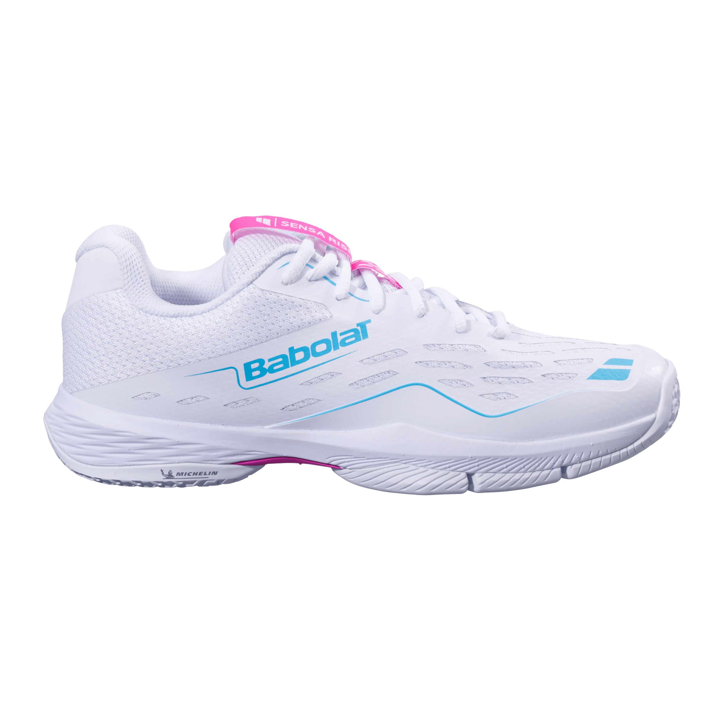 Babolat Sensa Rise Women Padelschuh Damen-Weiß,Rot