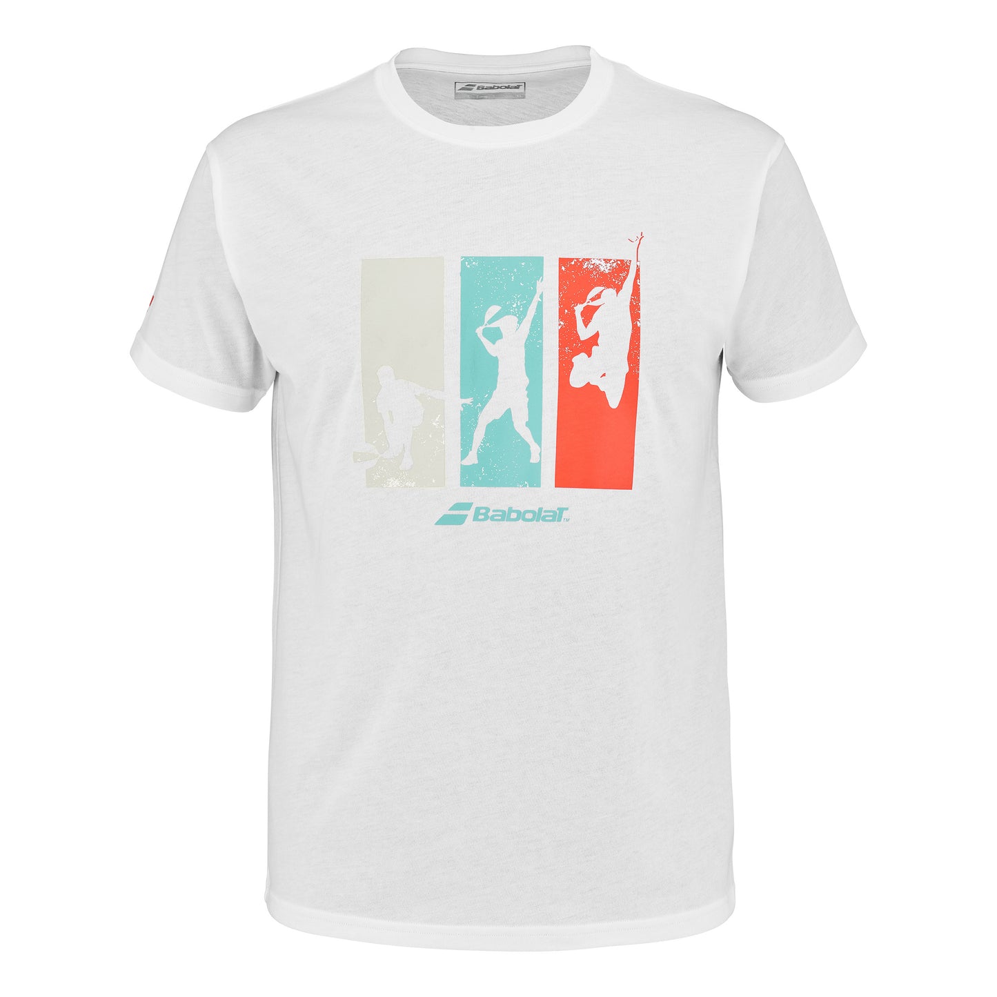 Babolat Cotton T-Shirt Herren - weiß, mehrfarbig