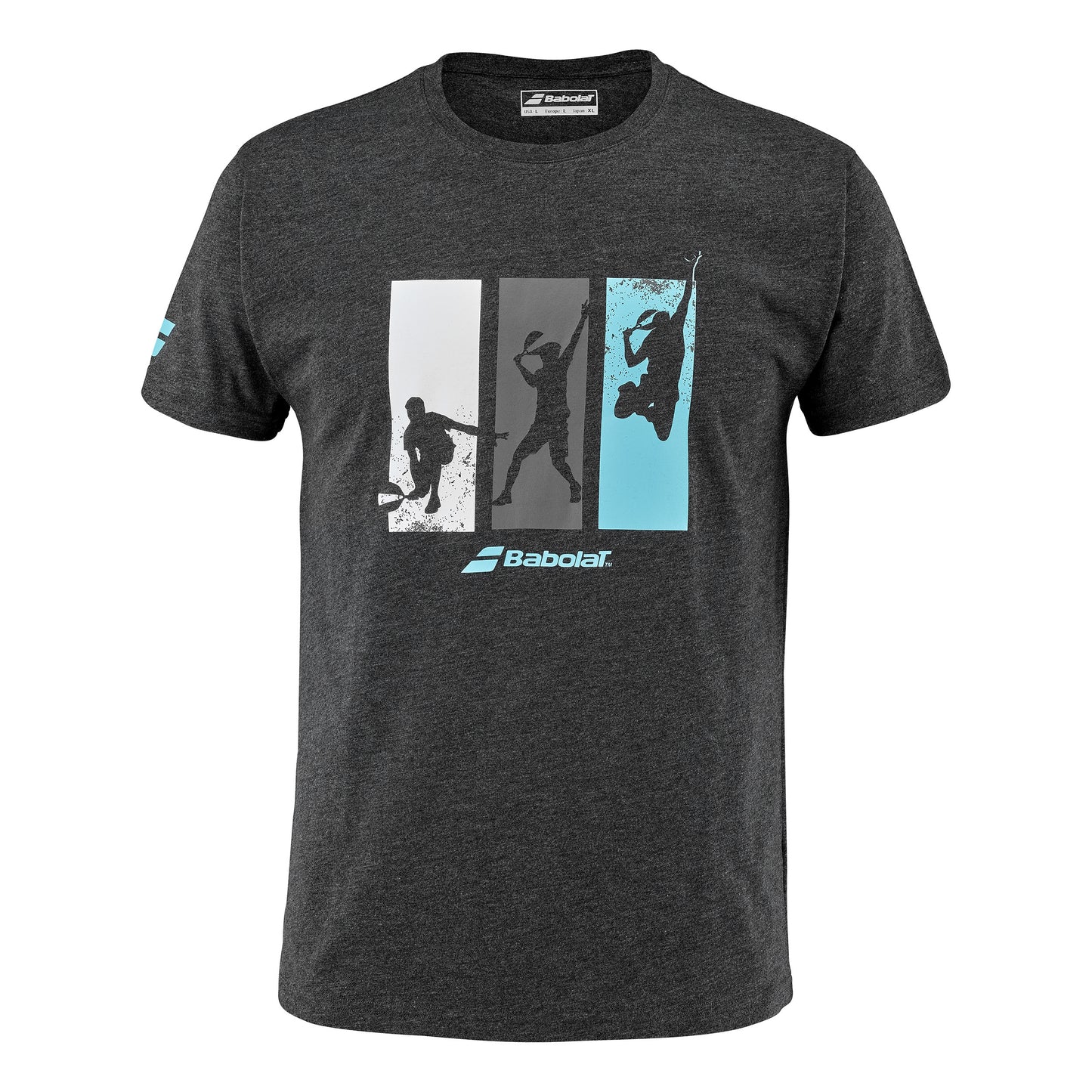 Babolat Cotton T-Shirt Herren - schwarz, mehrfarbig