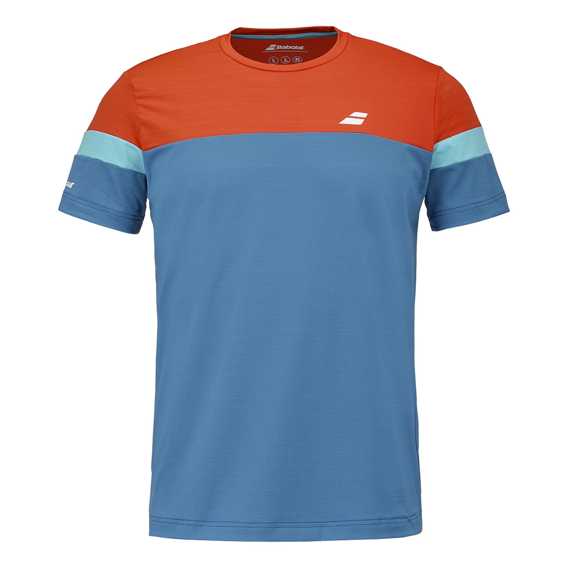 Babolat Crew Neck T-Shirt Herren - dunkelblau, orange