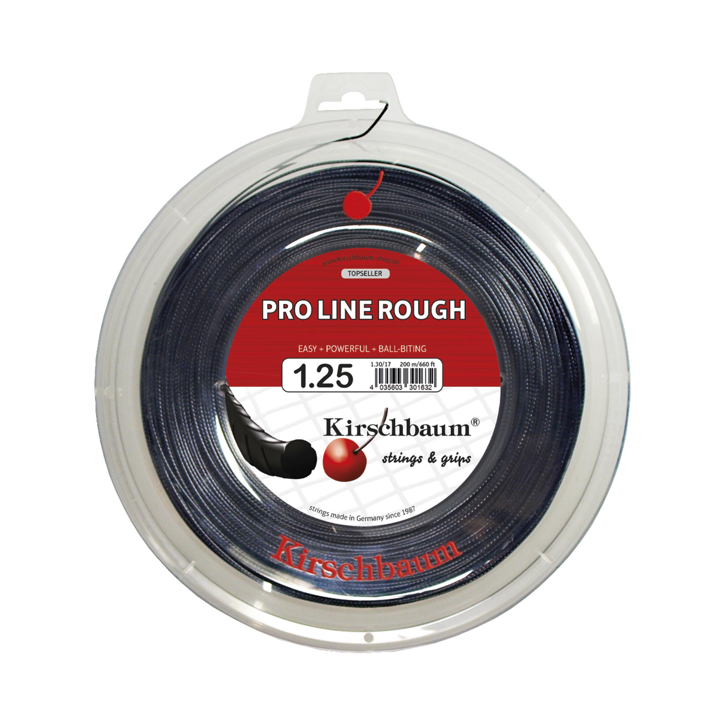 Kirschbaum Pro Line Rough Saitenrolle 200m-Schwarz