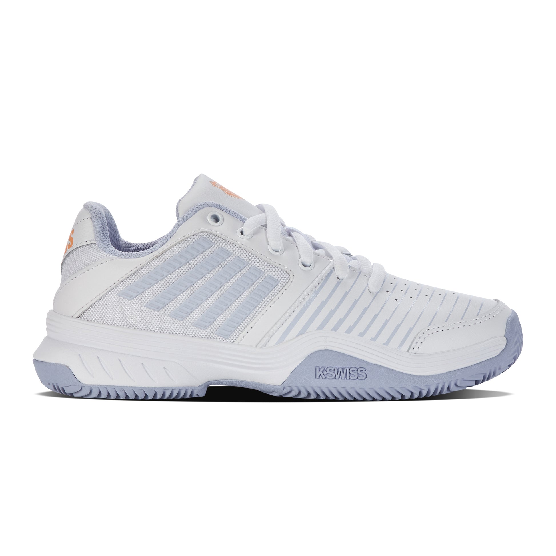 K-Swiss Court Express CLAY Sandplatzschuh Damen-Weiß,Flieder