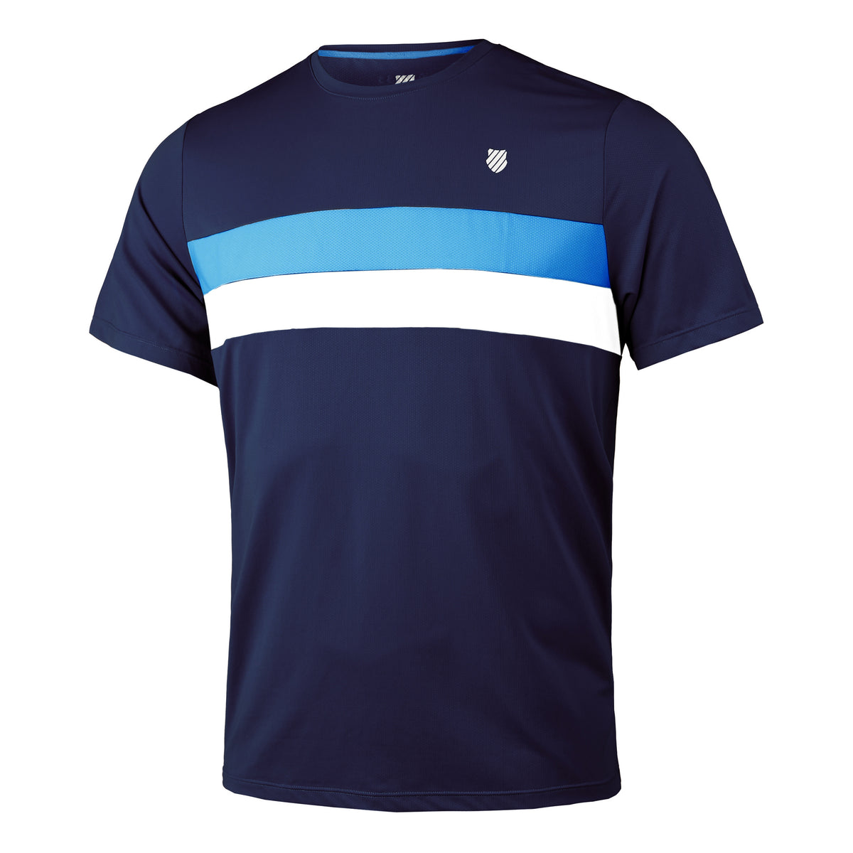 K-Swiss Core Team Stripe Crew T-Shirt Herren - dunkelblau, mehrfarbig
