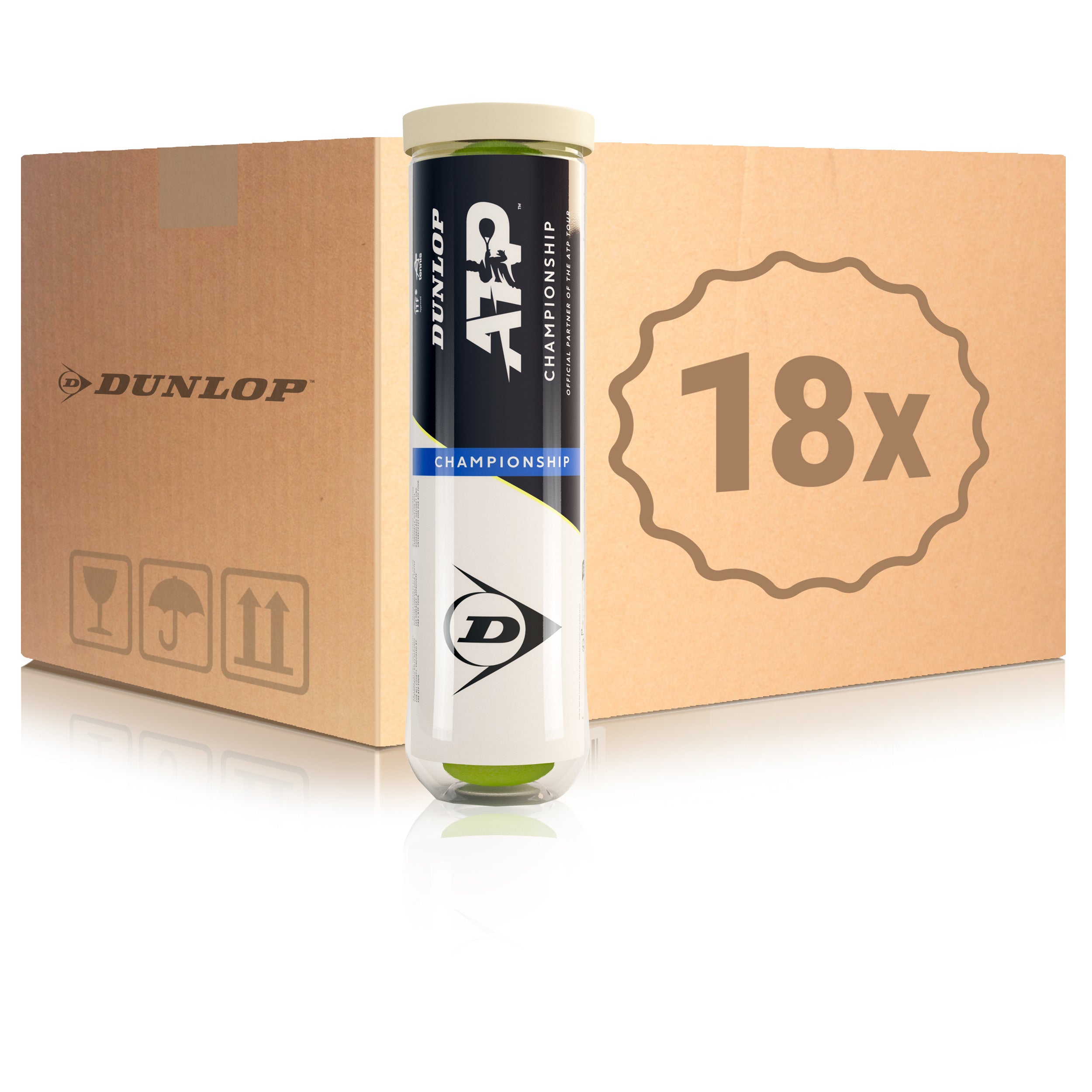 Dunlop 18x 4er Dose ATP Championship im Karton