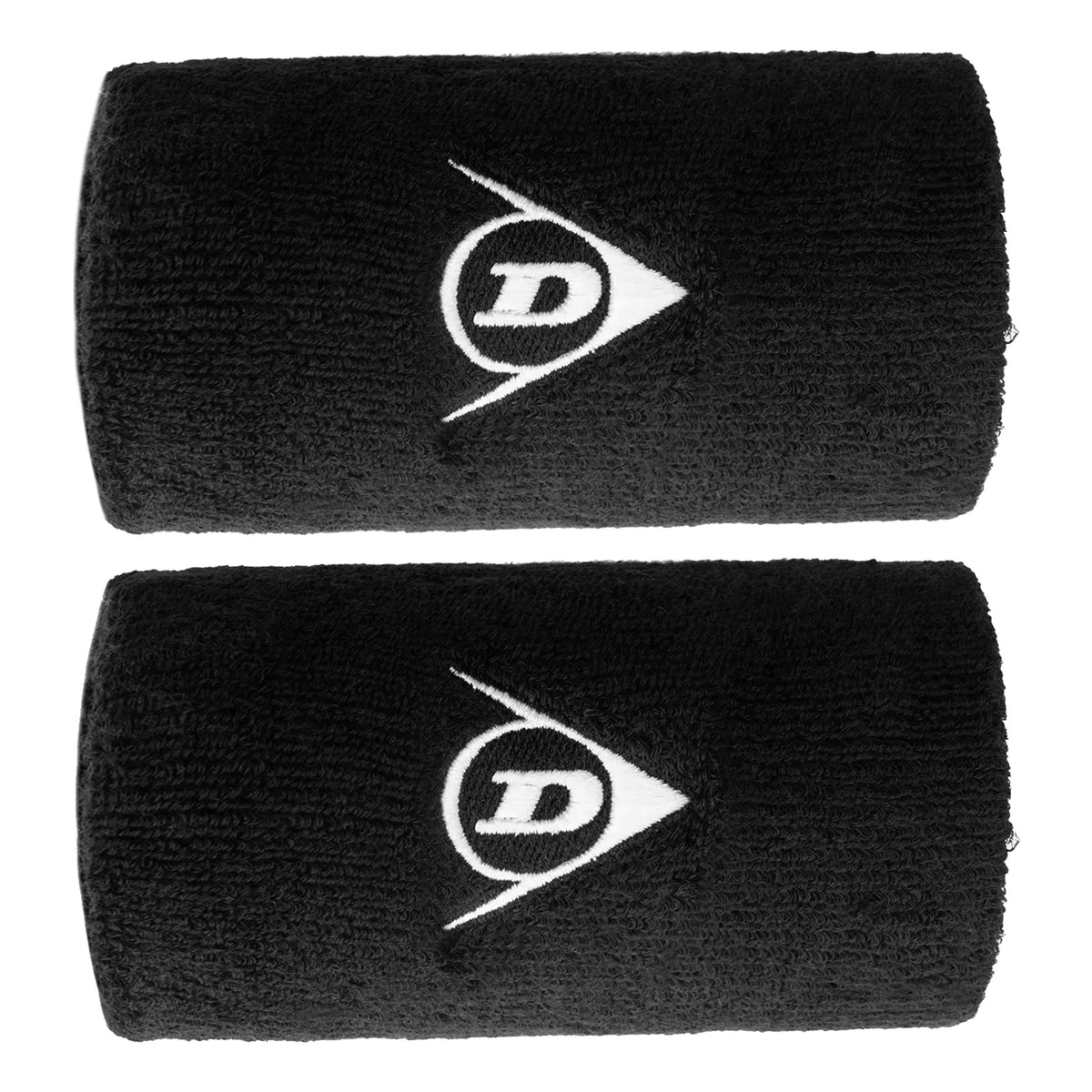Dunlop Lang Schweißband 2er Pack Unisex - schwarz,