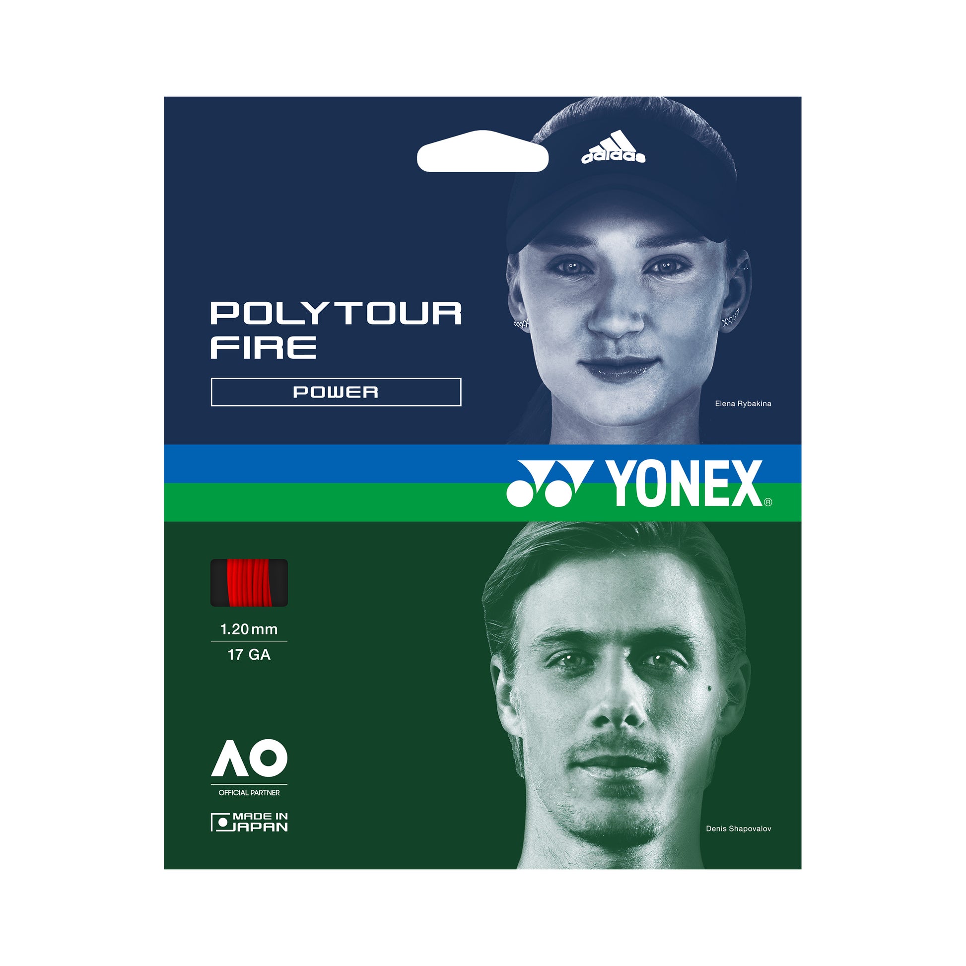 Yonex Poly Tour Fire Saitenset 12m - rot