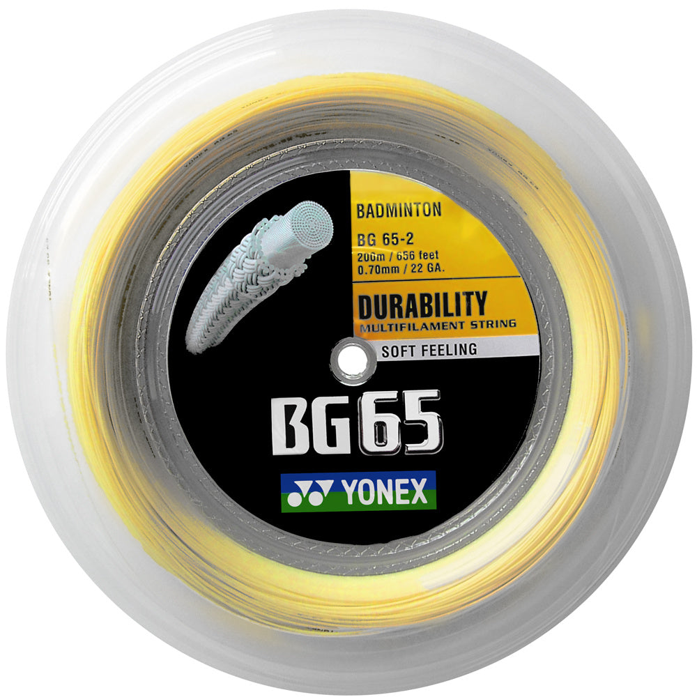 Yonex BG65 Badmintonsaitenrolle 200m -gelb