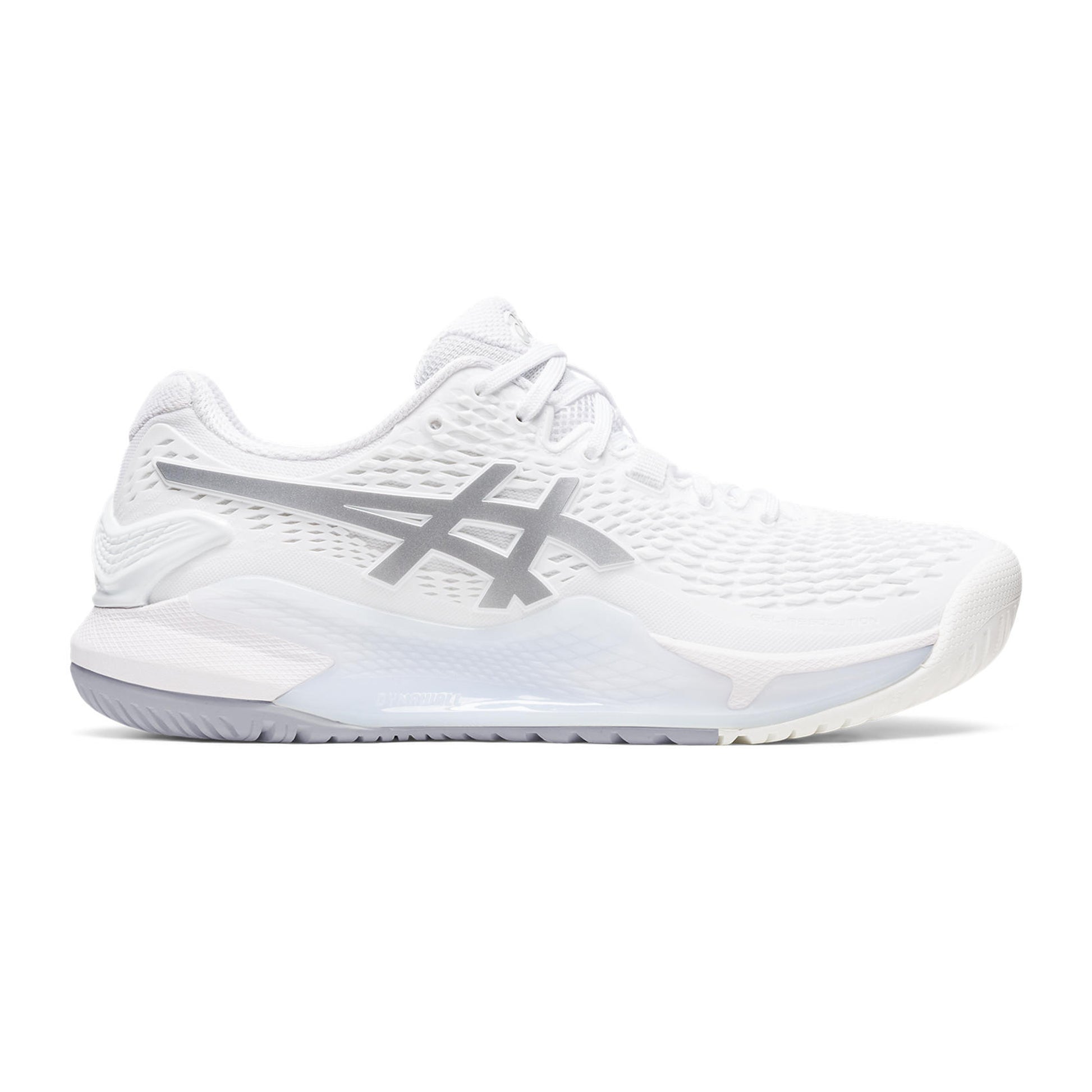 ASICS Gel-Resolution 9 Allcourtschuh Damen - weiß, silber