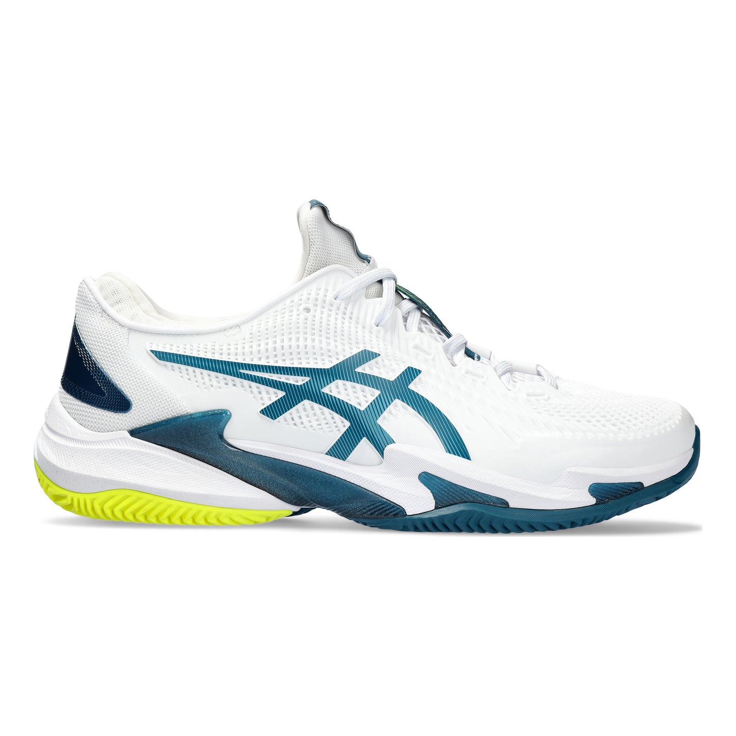 ASICS Court FF 3 Sandplatzschuh Herren - weiß, petrol