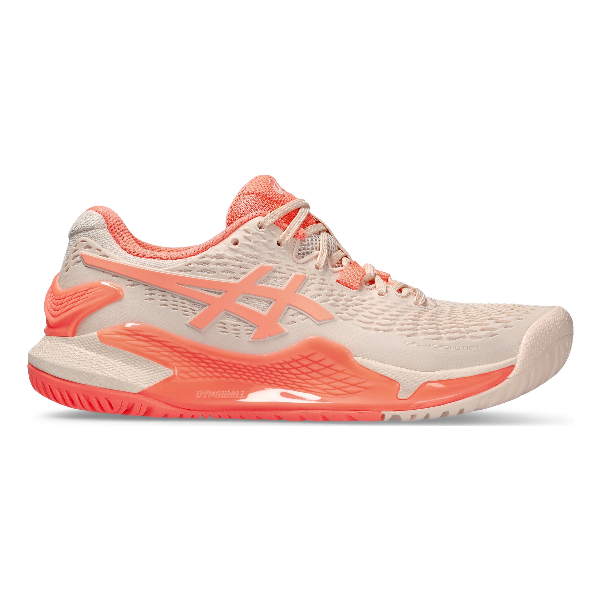 ASICS Gel-Resolution 9 Allcourtschuh Damen - apricot, koralle