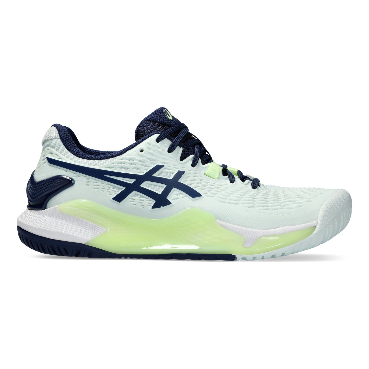 ASICS Gel-Resolution 9 Allcourtschuh Damen - mint, dunkelblau