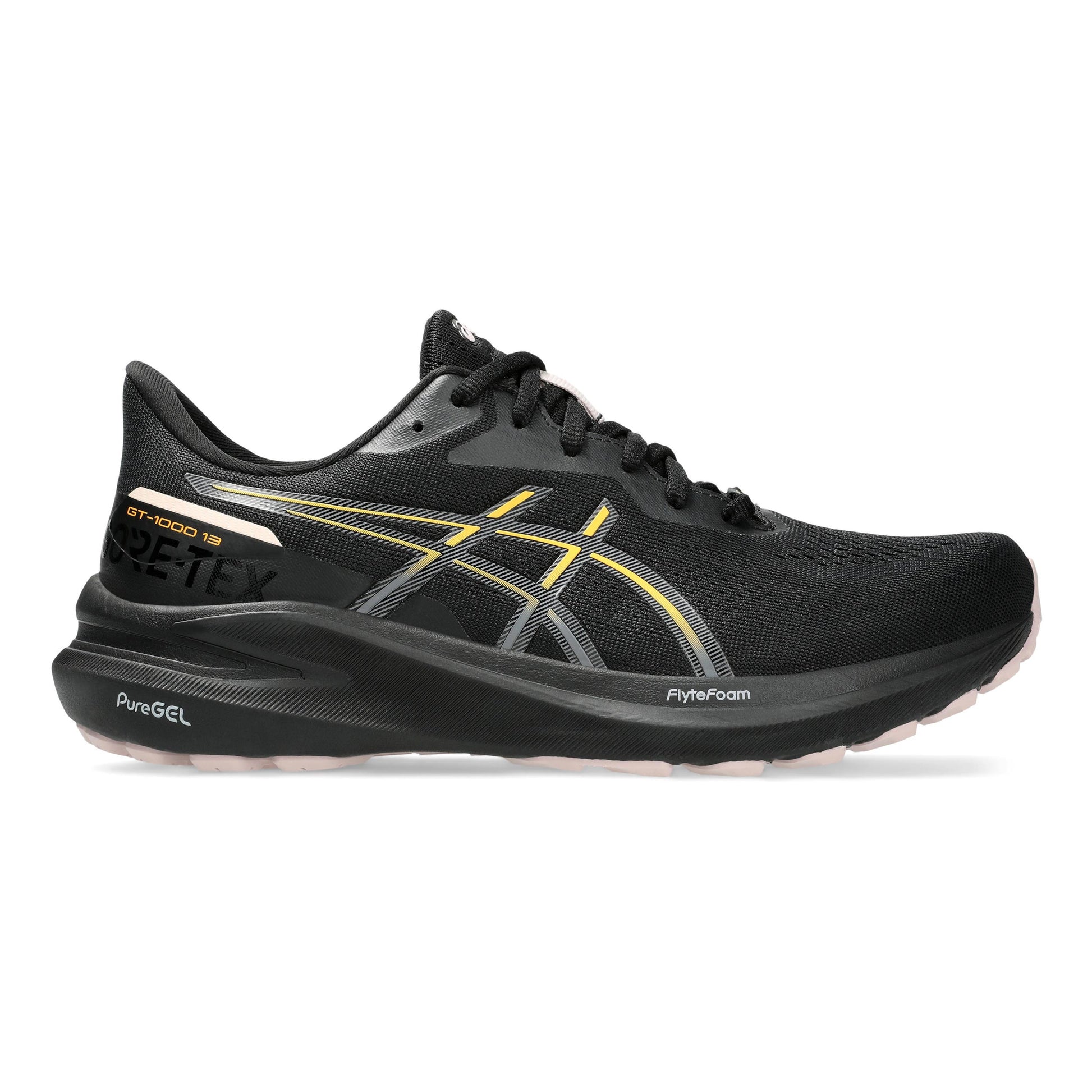 ASICS GT-1000 13 GTX Stabilitätsschuh Damen-Schwarz,Orange