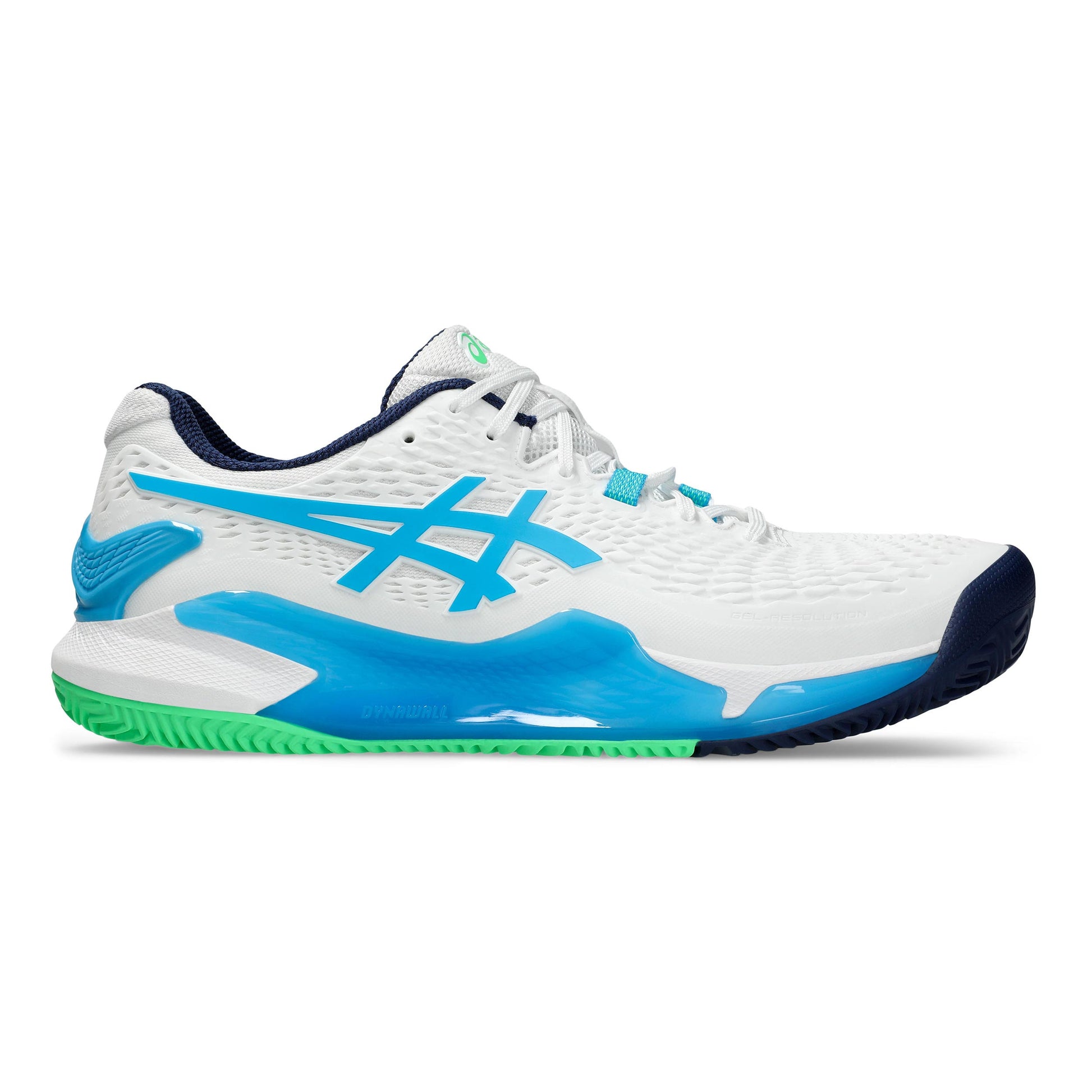 ASICS Gel-Resolution 9 Sandplatzschuh Herren - weiß, hellblau