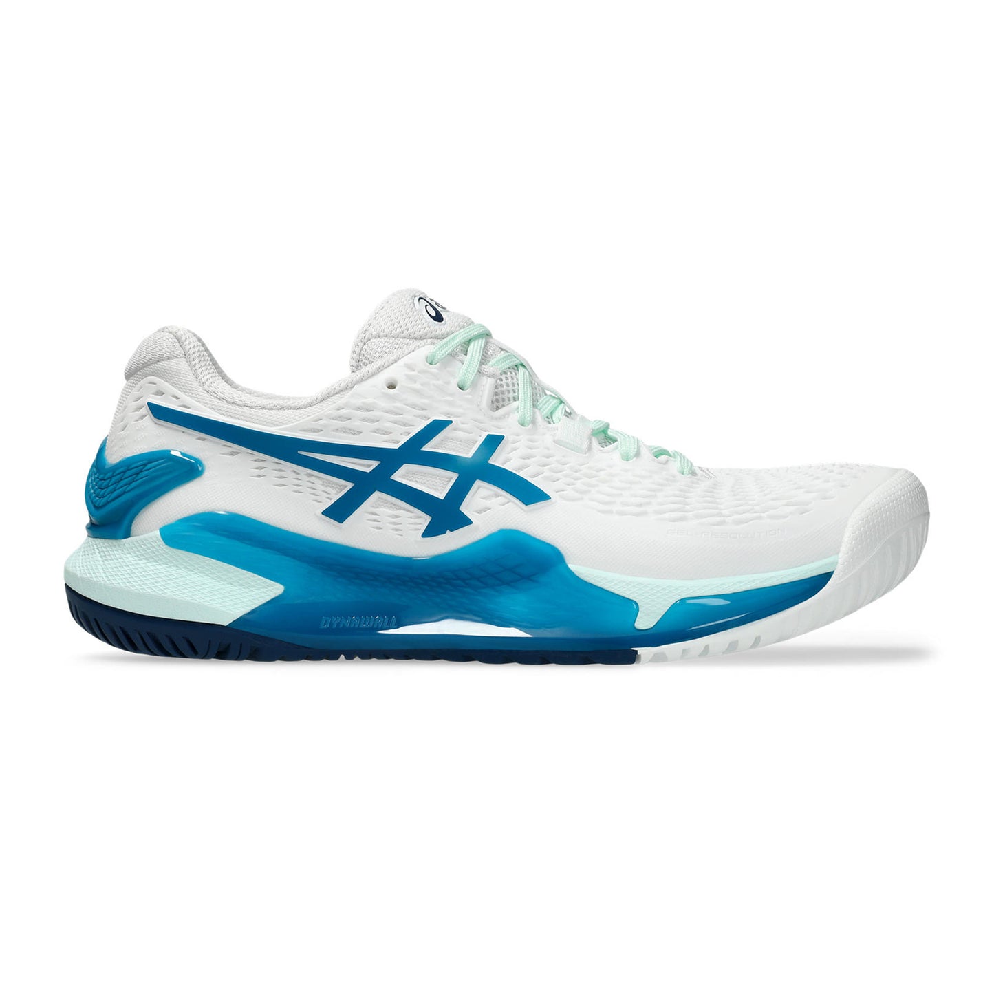 ASICS Gel-Resolution 9 Allcourtschuh Damen - weiß, blau