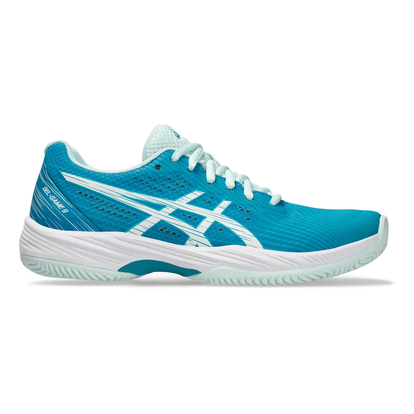ASICS Gel-Game 9 Sandplatzschuh Damen - blau, weiß