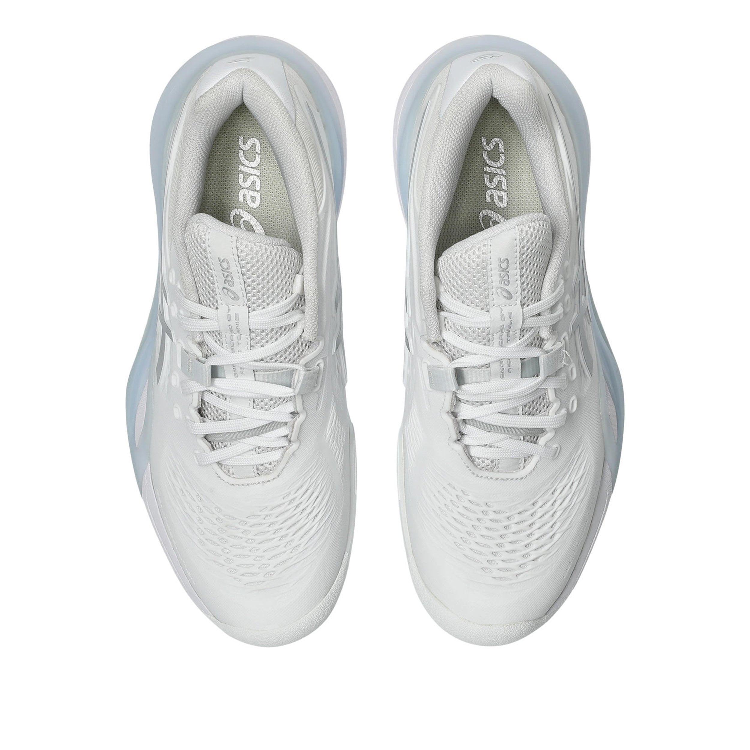 ASICS GEL RESOLUTION 9 28cm OC WIDE 白 Gel-Resolution X Sandplatzschuh Damen - weiß, silber | Tennis-Point