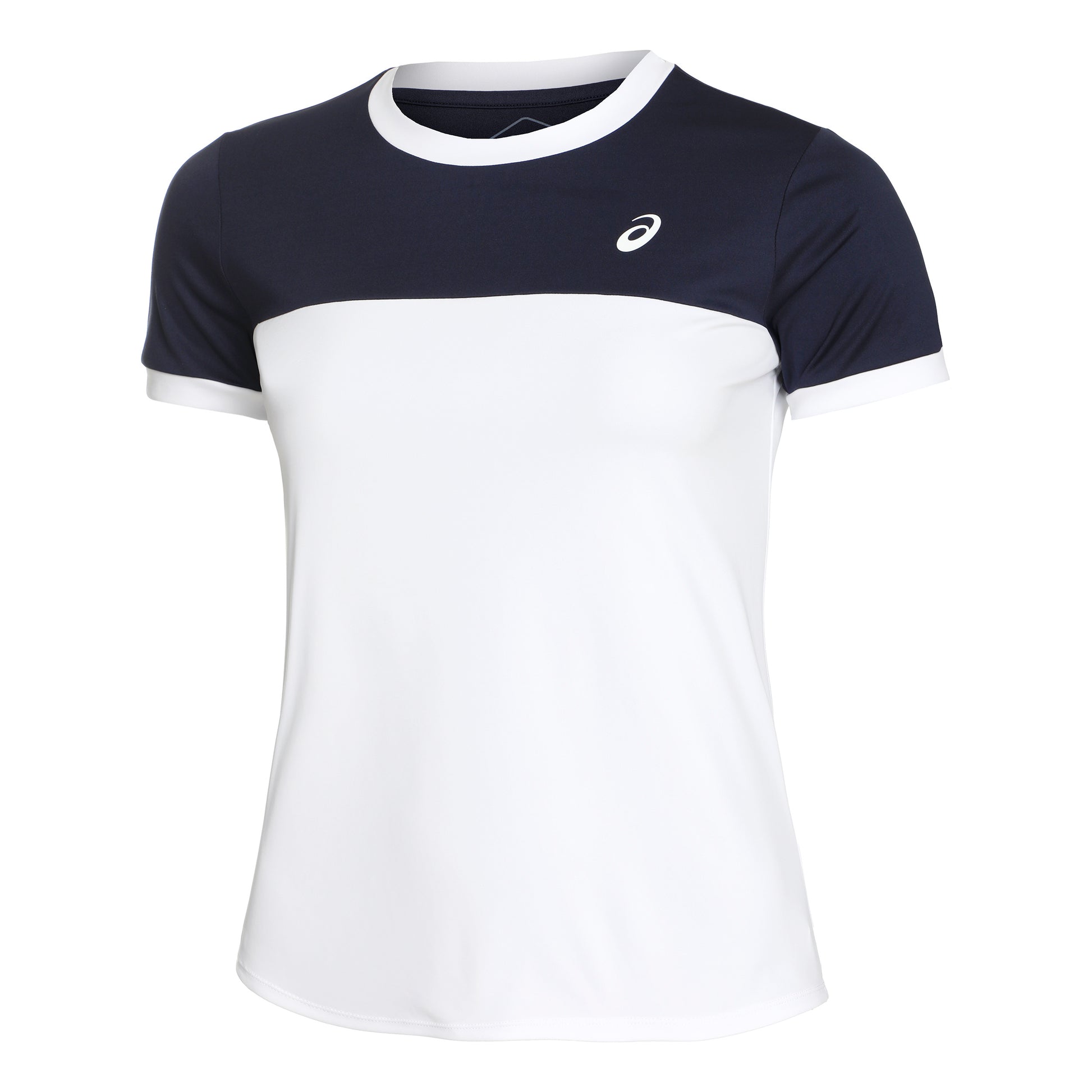 ASICS Court T-Shirt Damen - weiß, dunkelblau