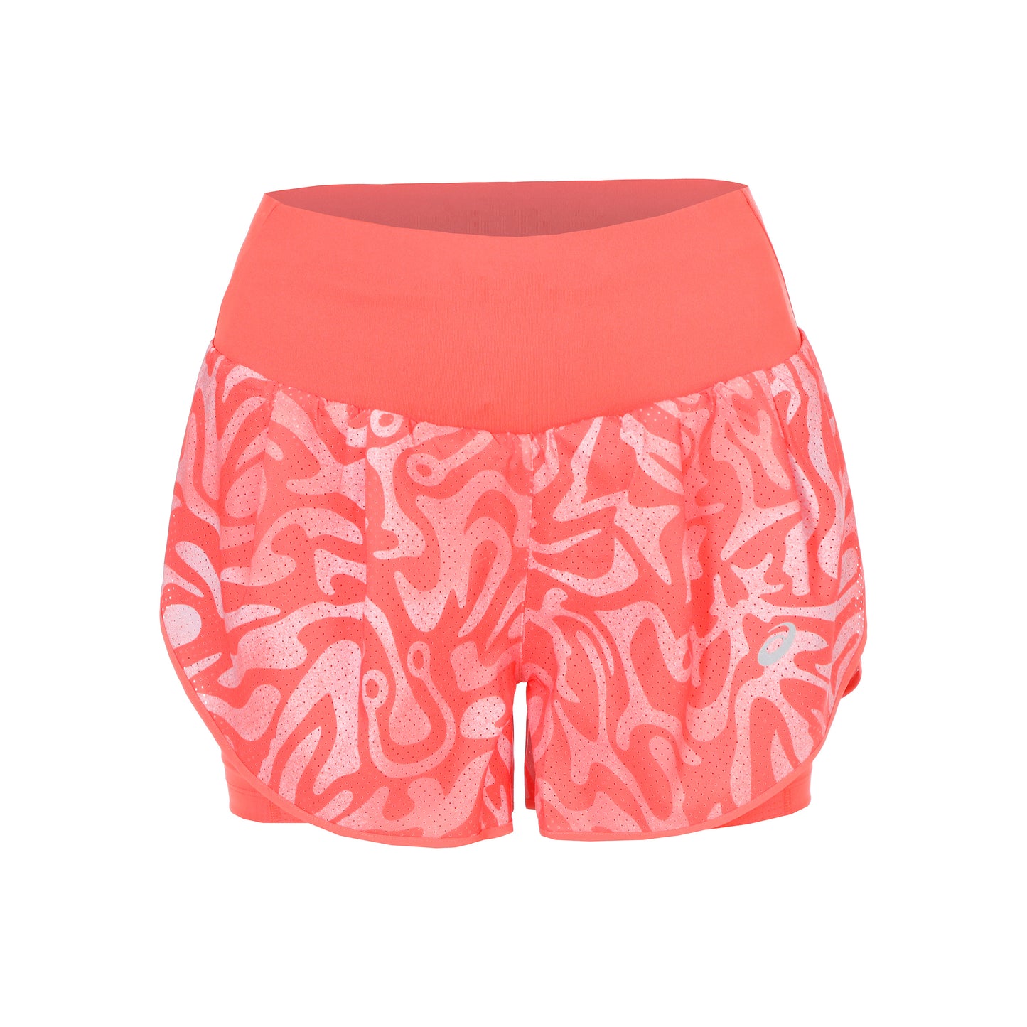 ASICS Road AOP 2in1 3.5in Laufshorts Damen-orange