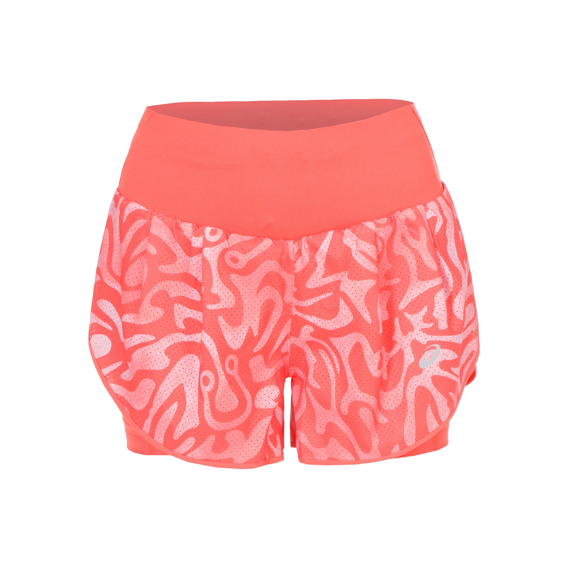 ASICS Road AOP 2in1 3.5in Laufshorts Damen-orange
