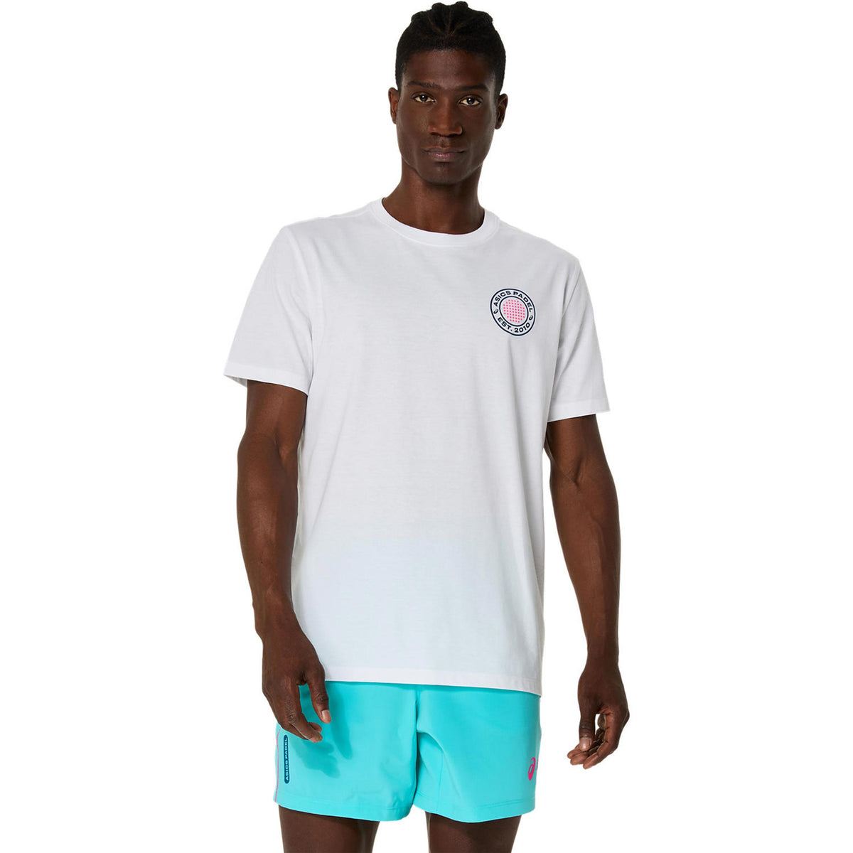 ASICS Court Graphic T-Shirt Herren - weiß,