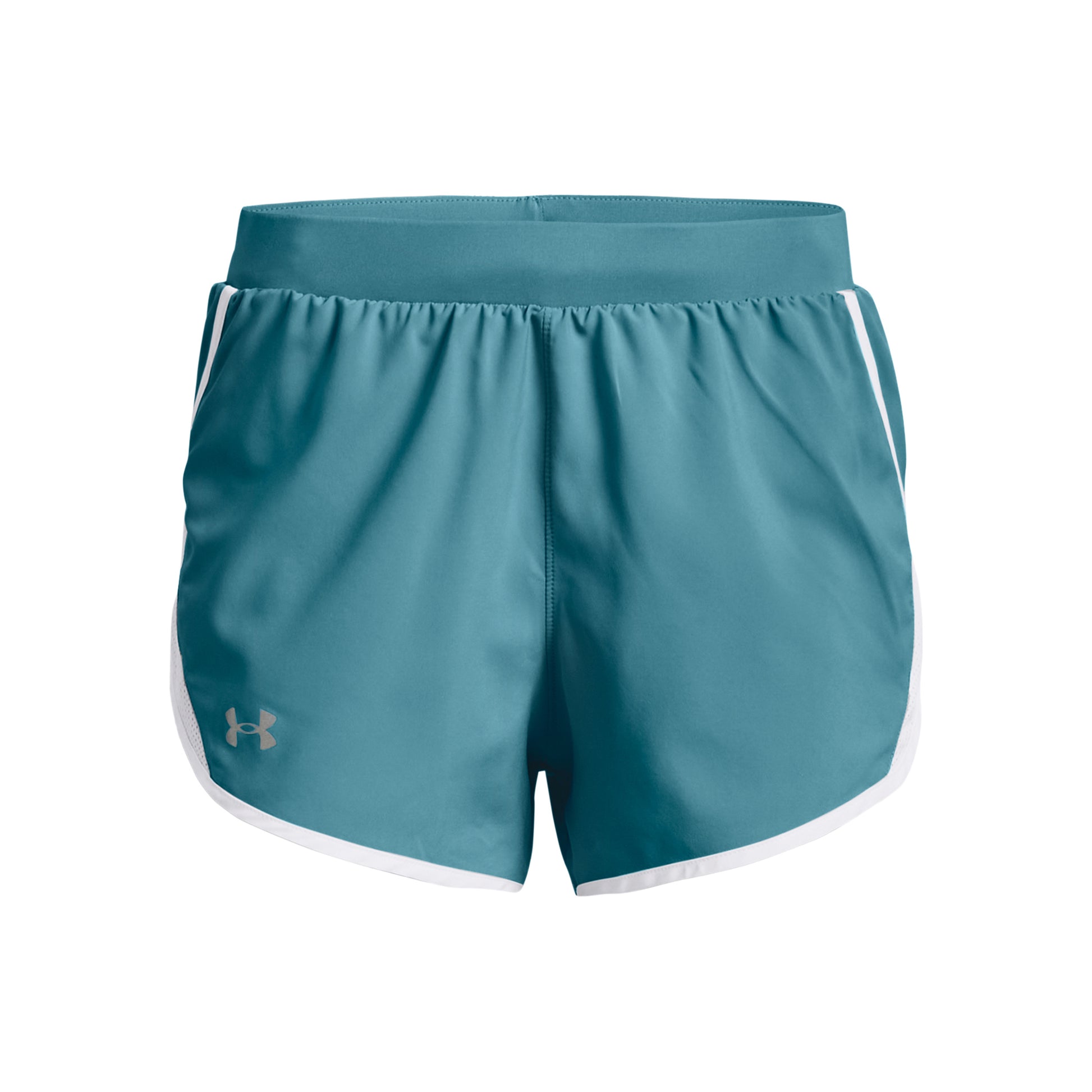 Under Armour Fly By 2.0 Shorts Damen - petrol, weiß