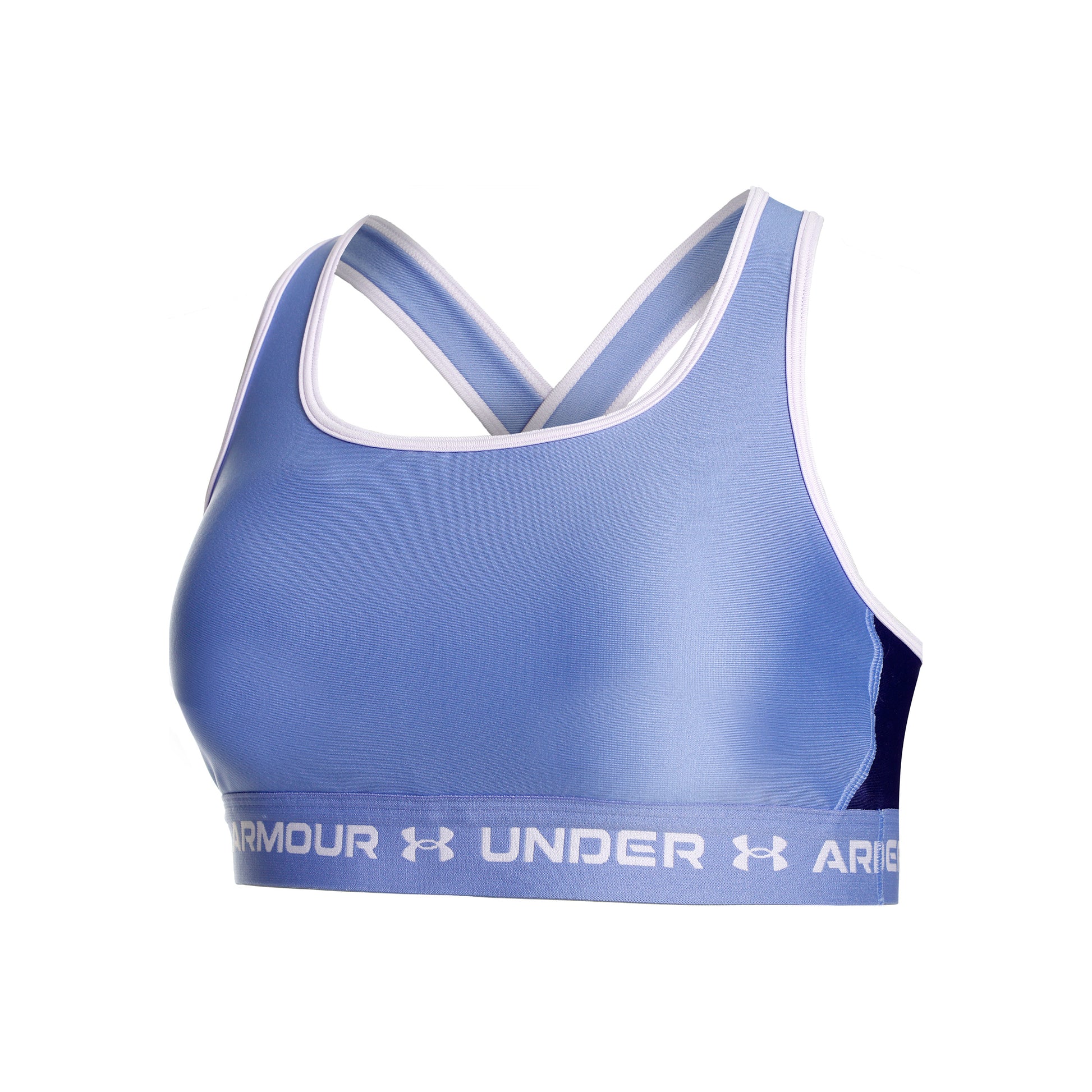 Under Armour Crossback Mid Sport-BH Damen - blau, lila