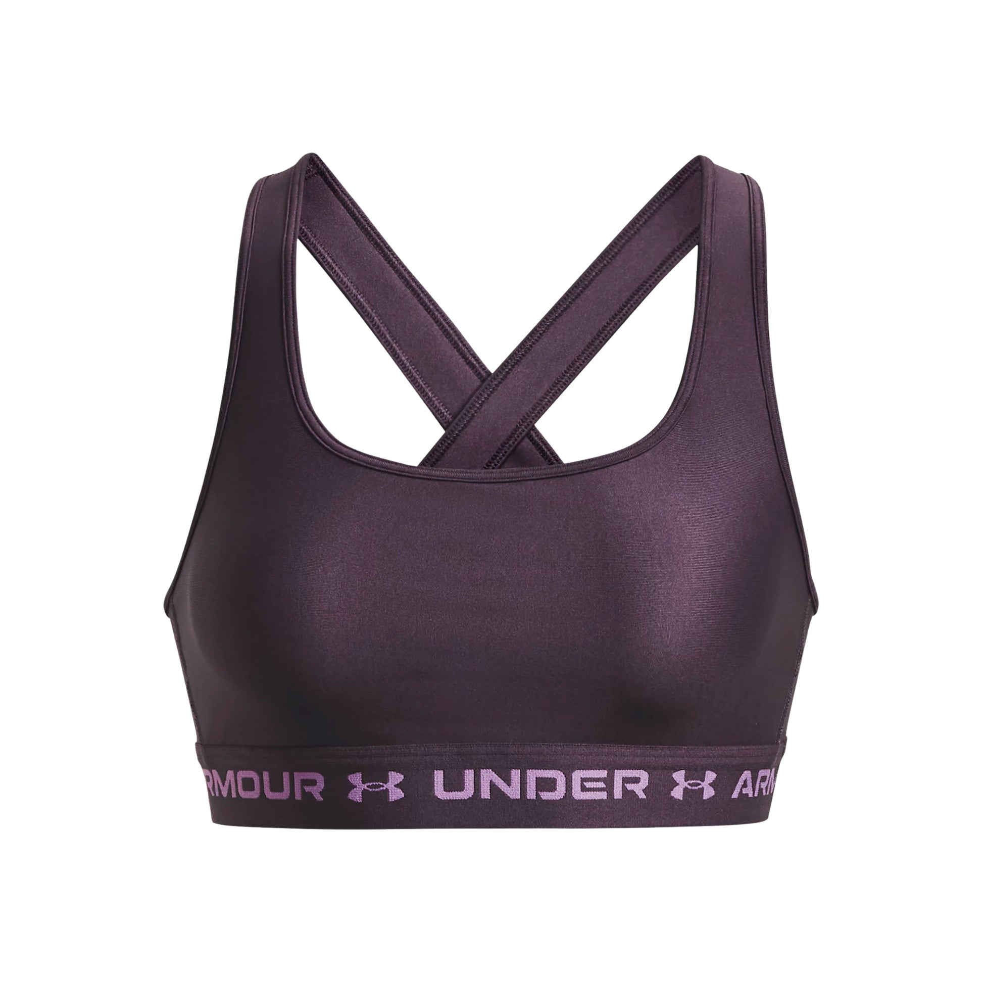 Under Armour Crossback Mid Sport-BH Damen - lila, apricot