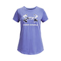 Sportstyle Logo T-Shirt Mädchen - lila, mehrfarbig