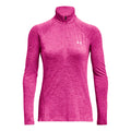 Tech Half-Zip Twist Longsleeve Damen - pink,