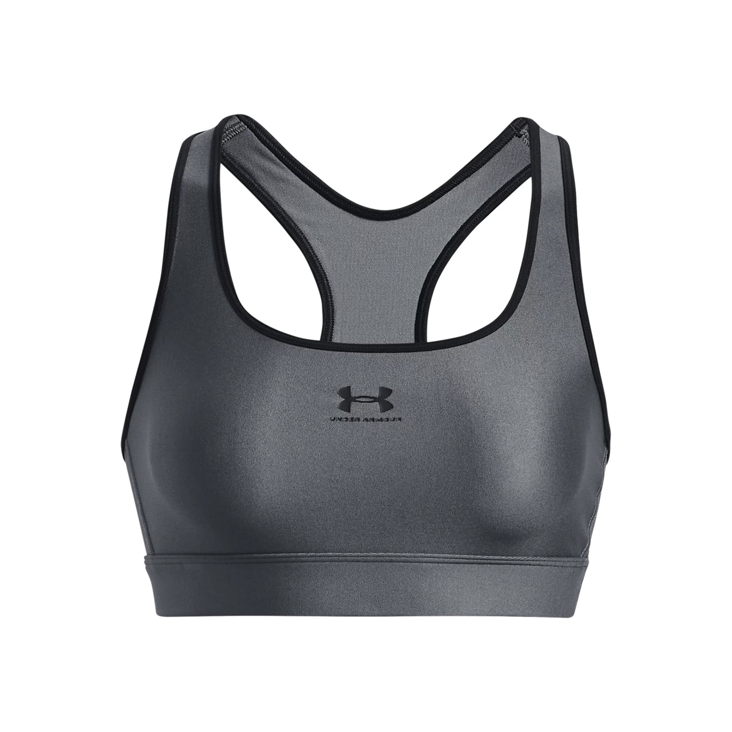 Under Armour Heatgear Mid Padless Sport-BH Damen-Grau