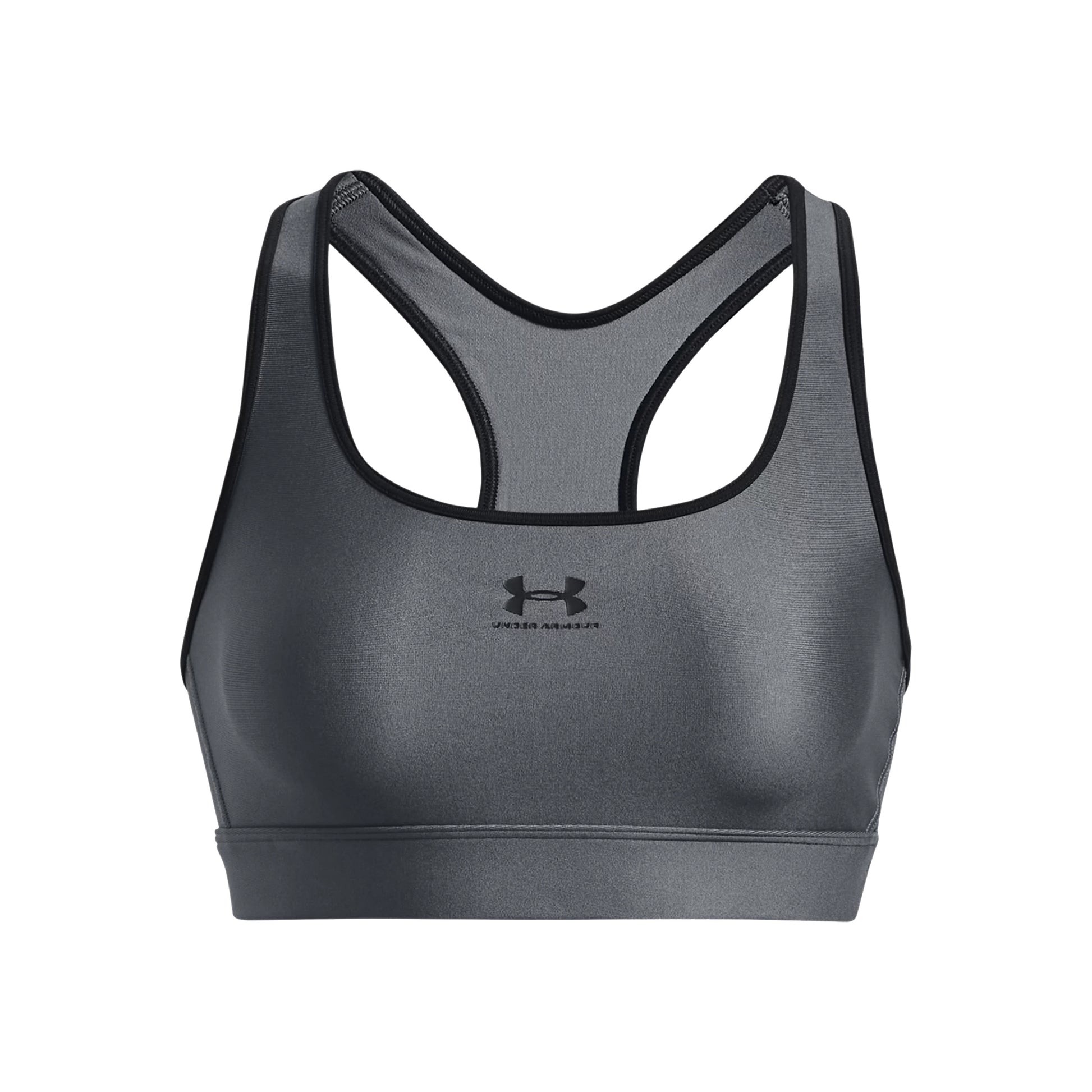 Under Armour Heatgear Mid Padless Sport-BH Damen-Grau