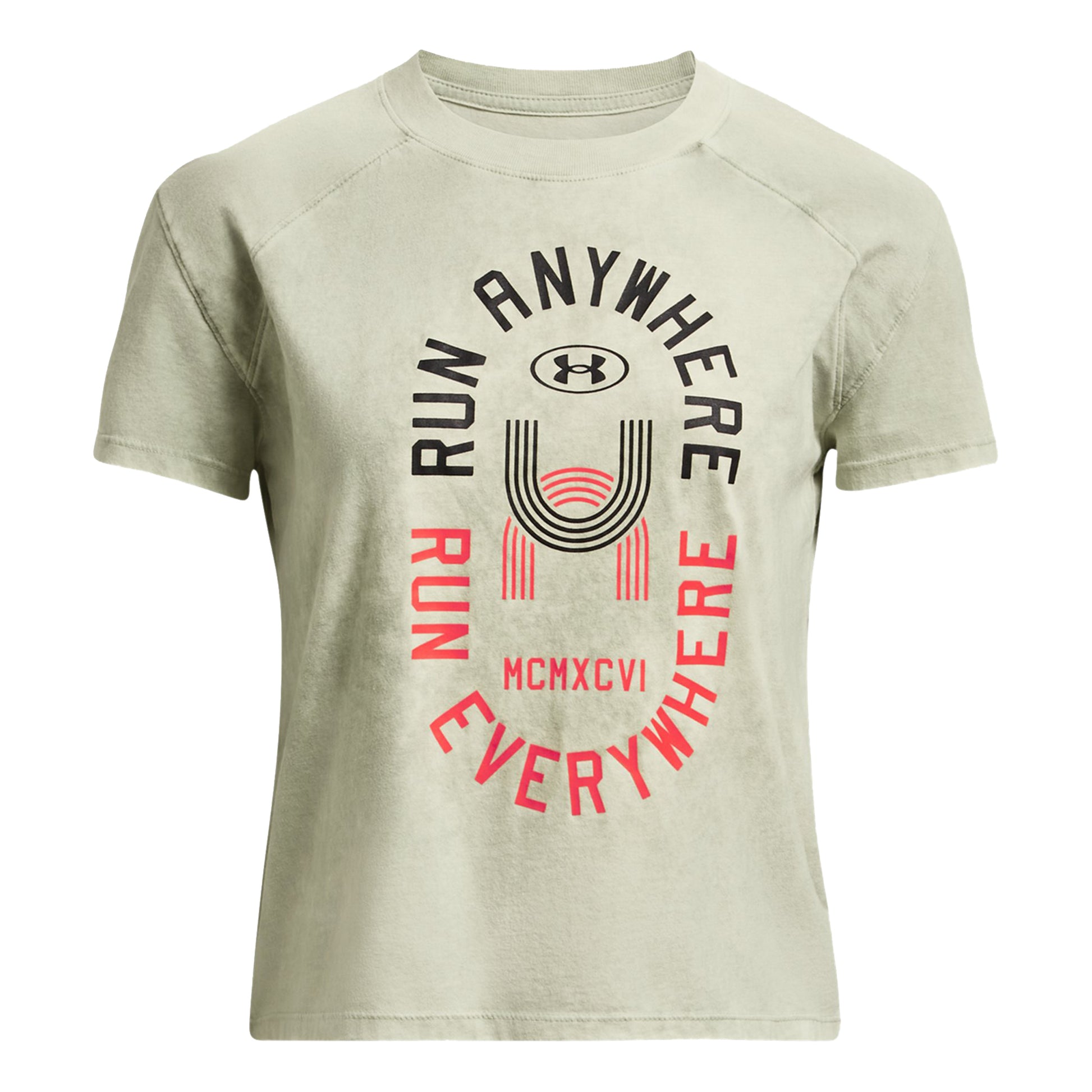 Under Armour Run Everywhere Graphic Laufshirt Damen - grün,