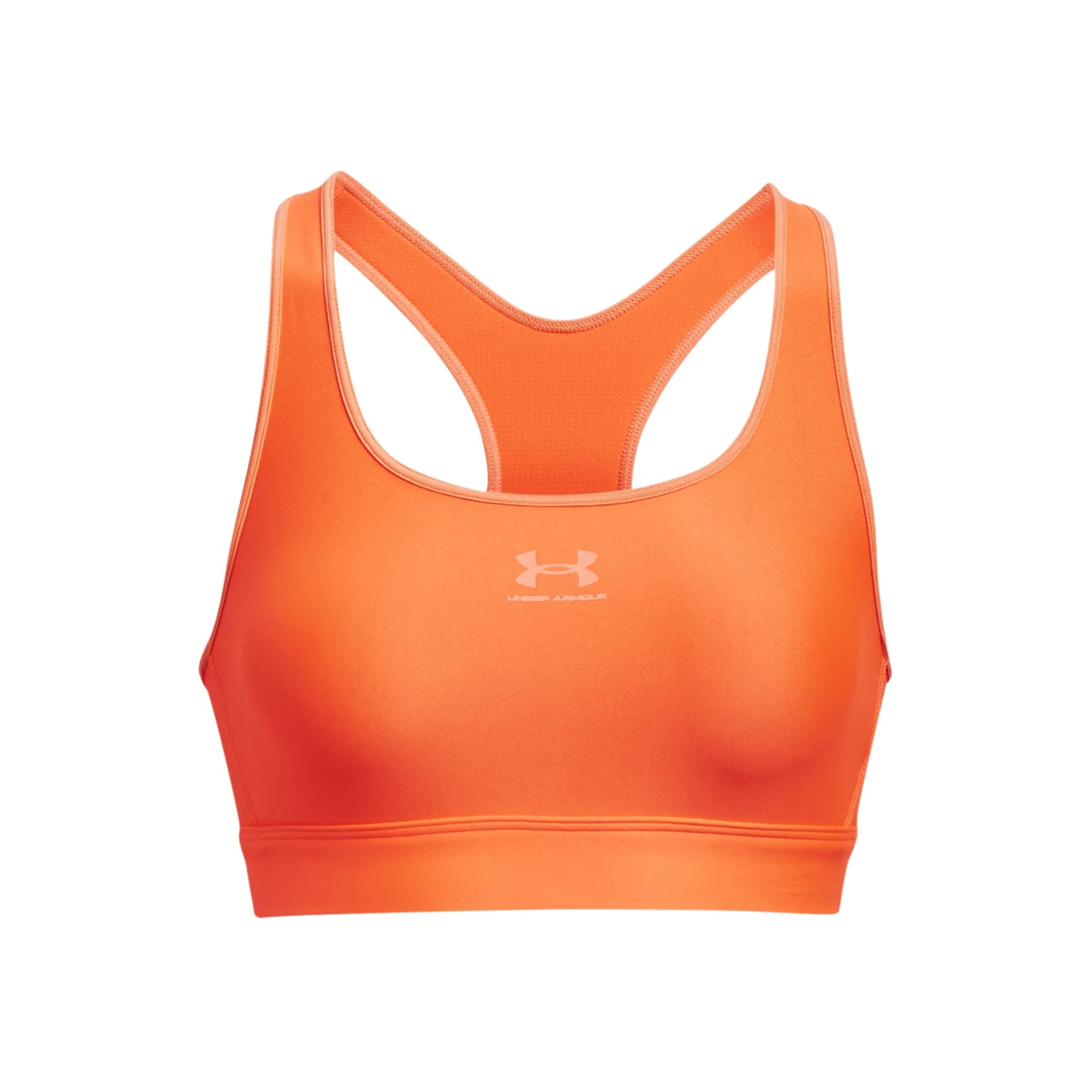 Under Armour Heatgear Mid Padless Sport-BH Damen - orange,