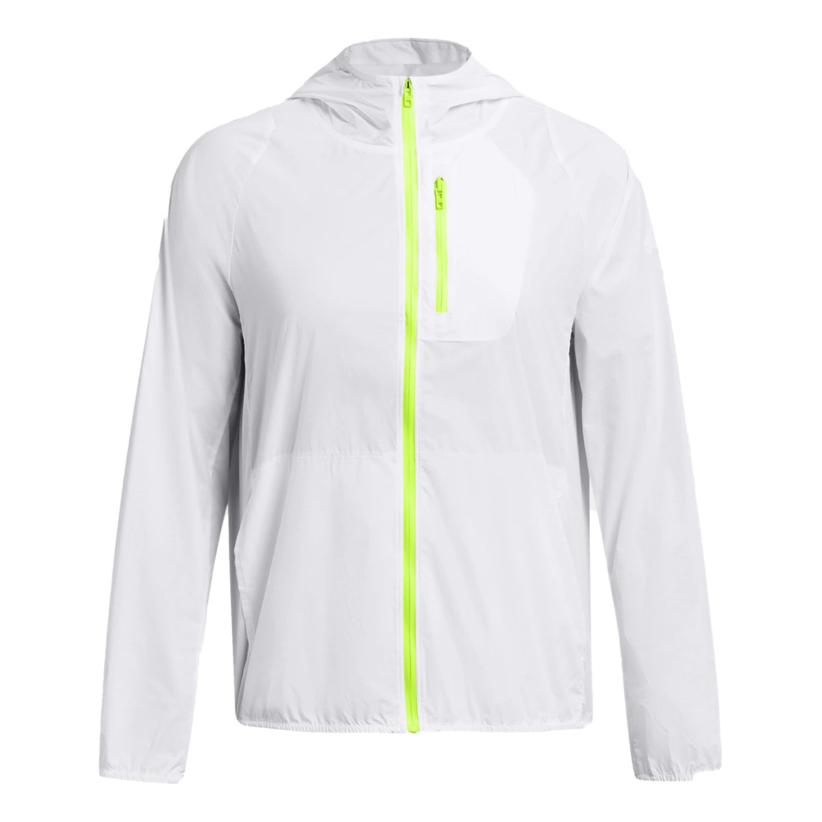 Under Armour Launch Lightweight Laufjacke Damen - weiß, neongelb