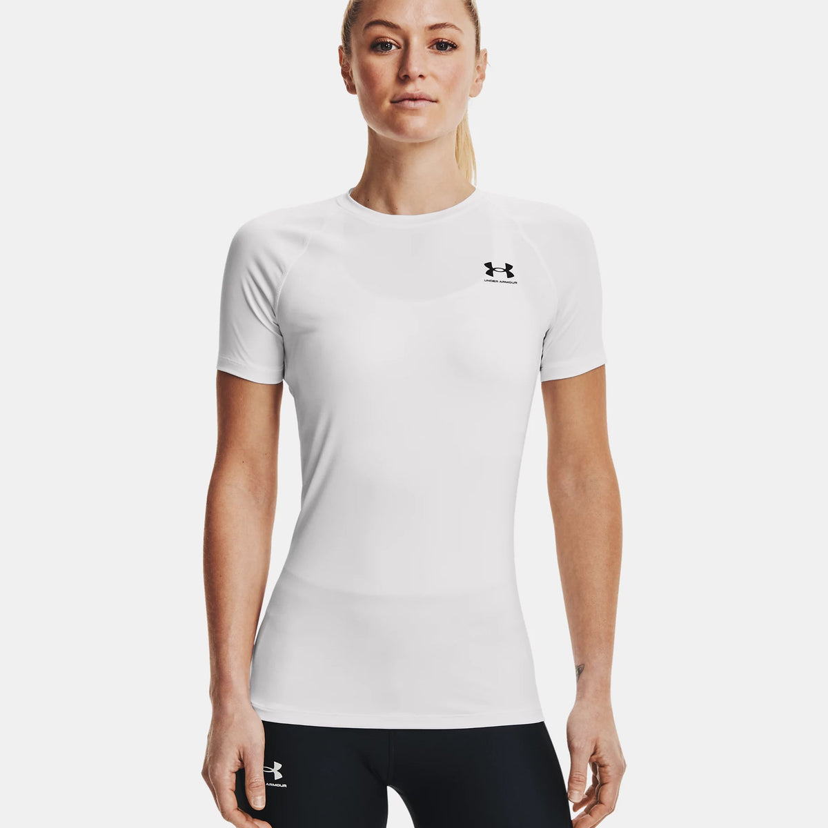 Under Armour Heatgear Authentics Comp T-Shirt Damen-Weiß