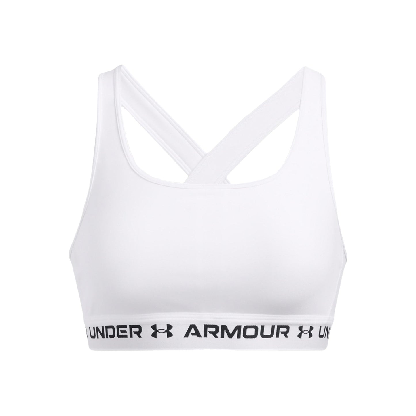 Under Armour Crossback Mid Sport-BH Damen - weiß, schwarz