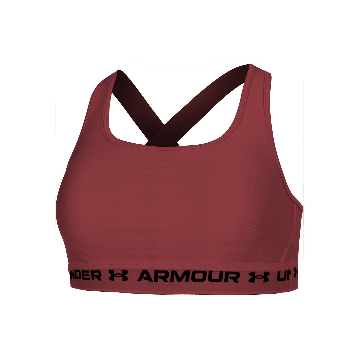 Under Armour Crossback Mid Sport-BH Damen-Weinrot