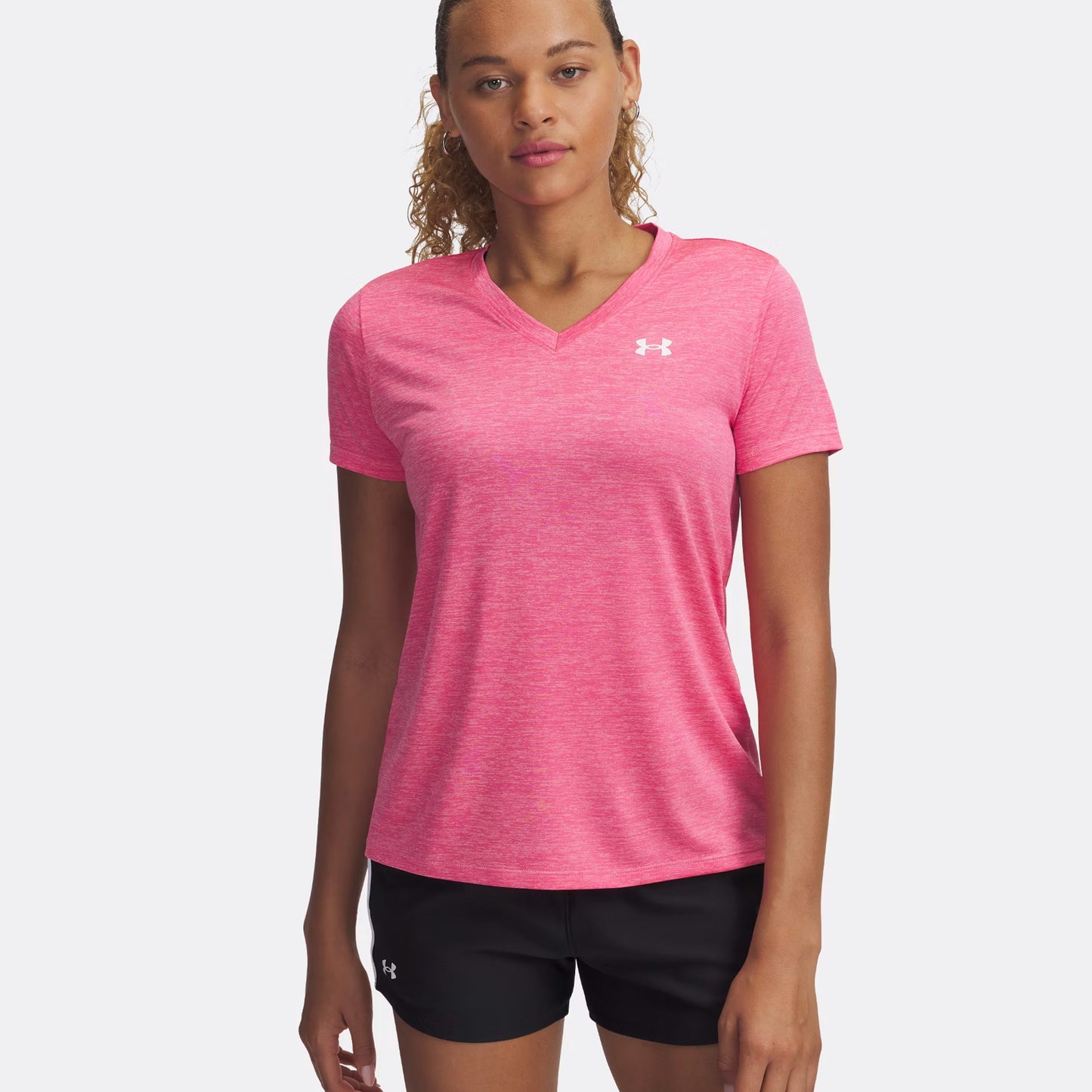 Under Armour Tech Twist T-Shirt Damen-Pink,Weiß