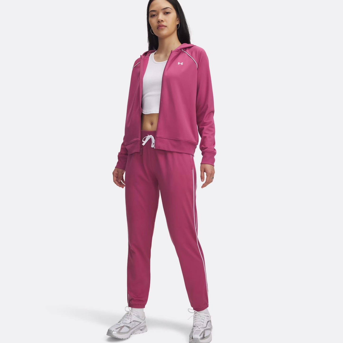 Under Armour Rival Tricot Trainingsanzug Damen-Berry