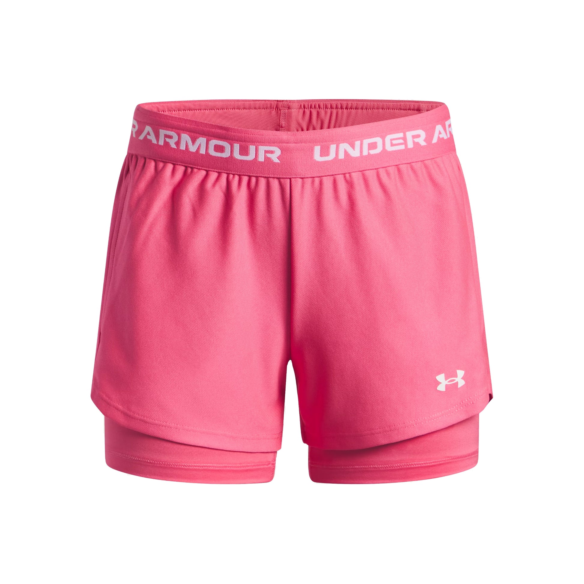 Under Armour Tech Play Up 2in1 Shorts Mädchen-Pink,Weiß