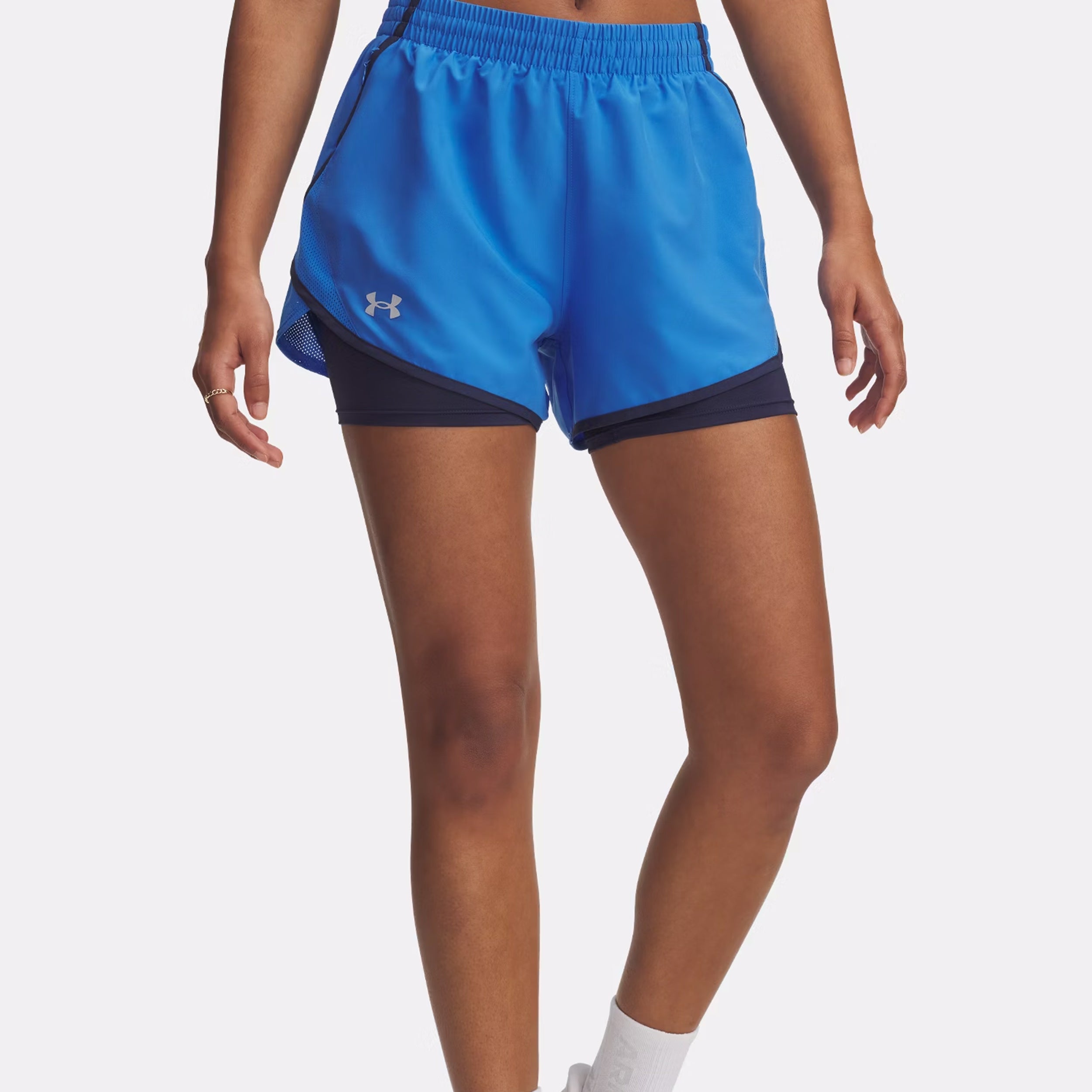 Under Armour Fly By 2in1  Laufshorts Damen - blau, dunkelblau