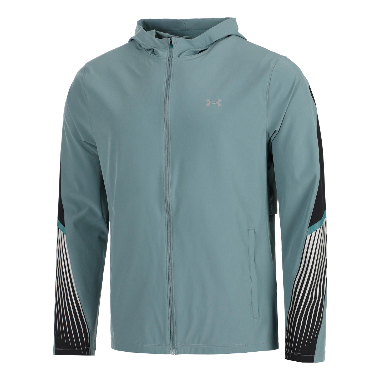 Under Armour Velociti Storm Hooded Laufjacke Herren-Blaugrau,Schwarz