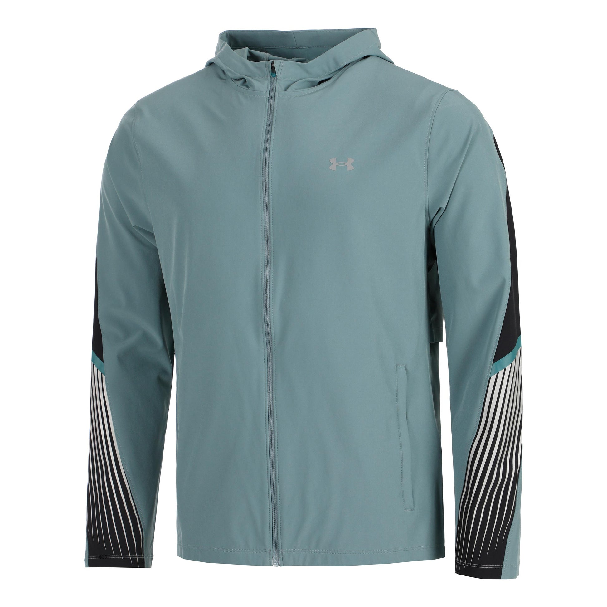 Under Armour Velociti Storm Hooded Laufjacke Herren-Blaugrau,Schwarz